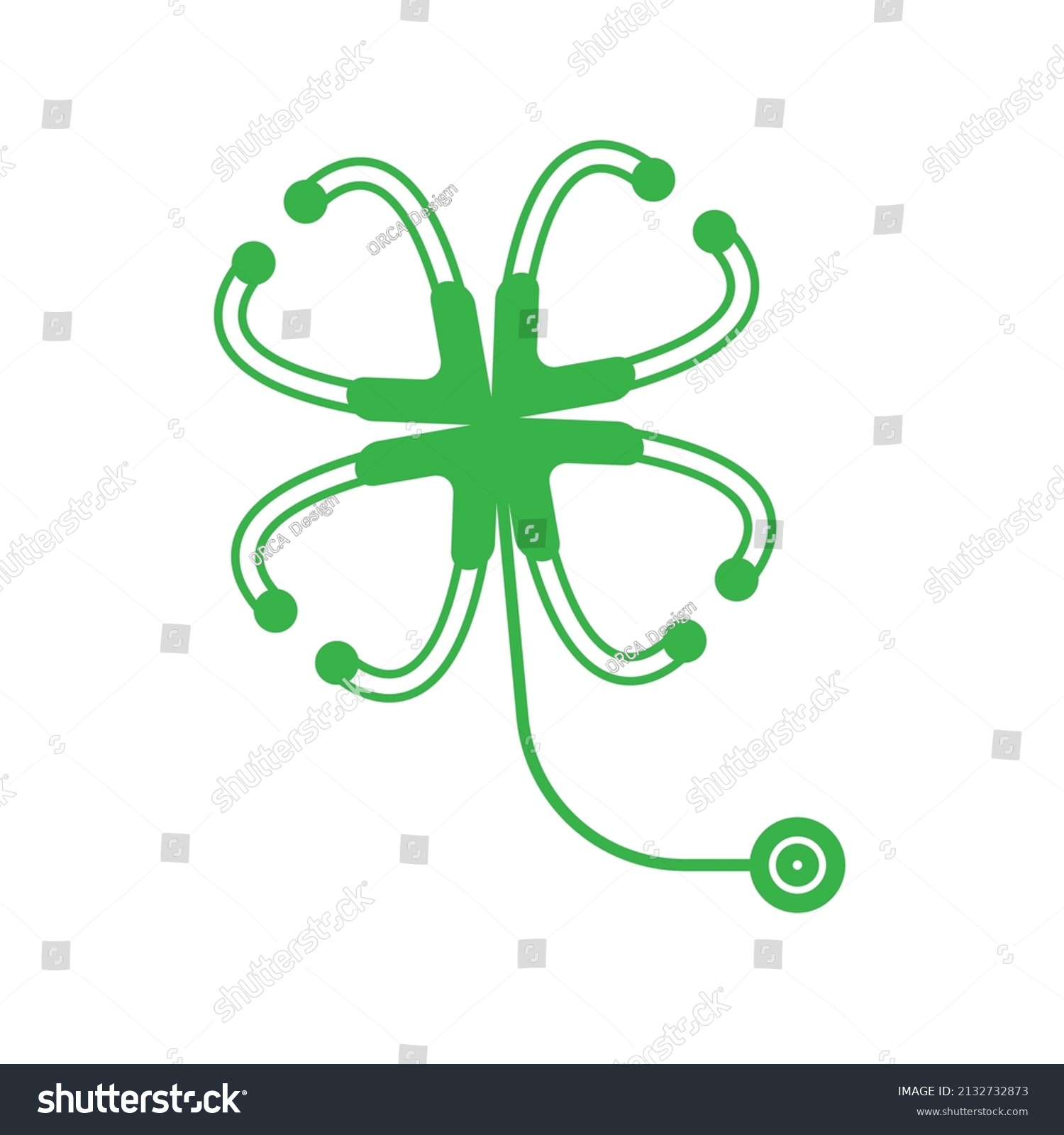SVG of Nurse St. Patrick's Day, Shamrock Stethoscope, St. Patrick's Day Medical simple shamrock frame made of green small shamrocks leaf best for saint Patrick day svg