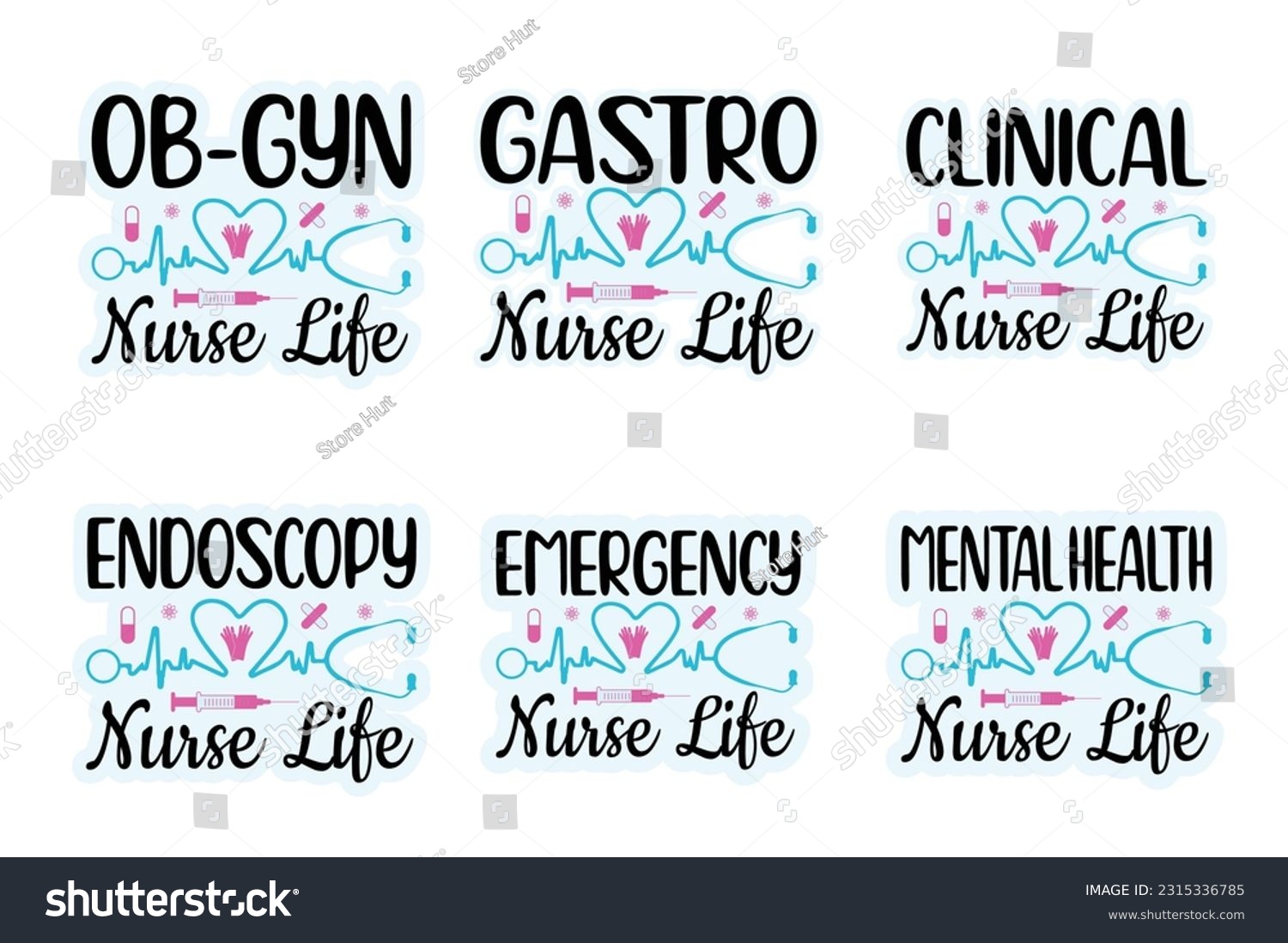 SVG of Nurse Stickers quotes SVG cut files, Nurse Sticker, Nurse Printable Sticker svg