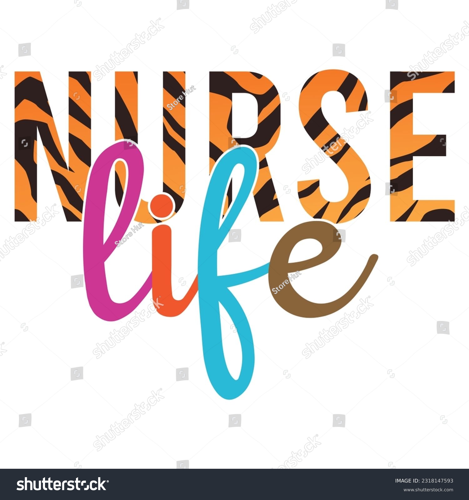 SVG of nurse  typography t design, Nurse  SVG T-shirt Design svg