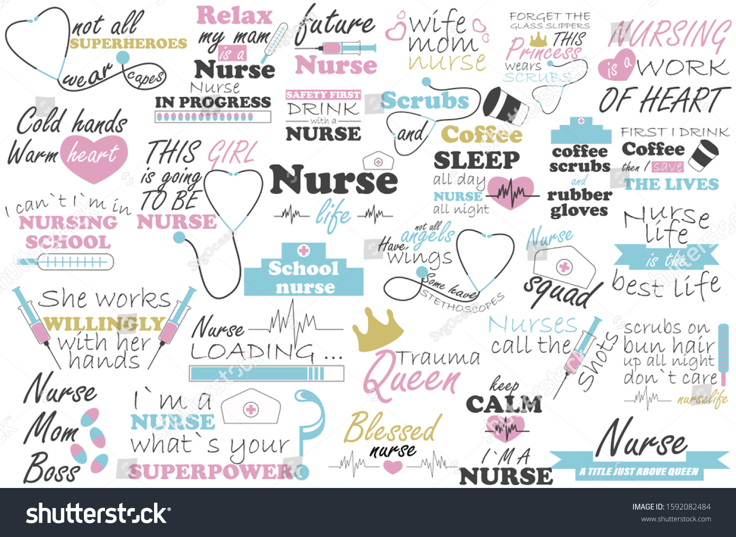 SVG of Nurse vector quote. Medical doctor sayings illustration.  svg