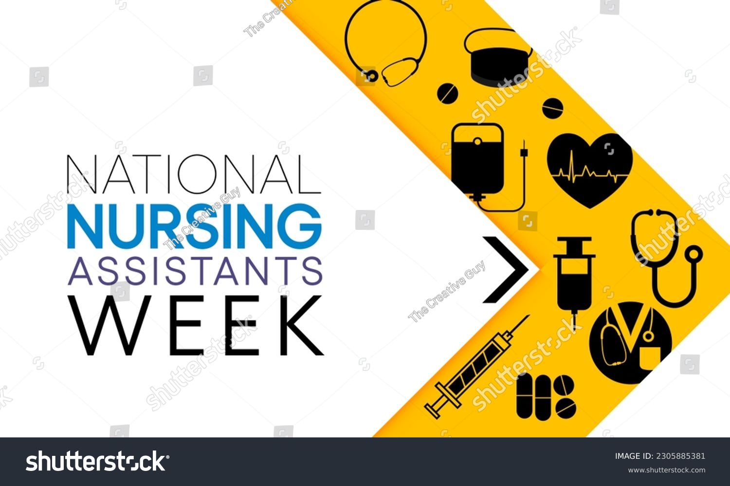 SVG of Nursing assistants week is observed every year in June, The main role of a CNA is to provide basic care to patients and help them with daily activities. vector illustration svg