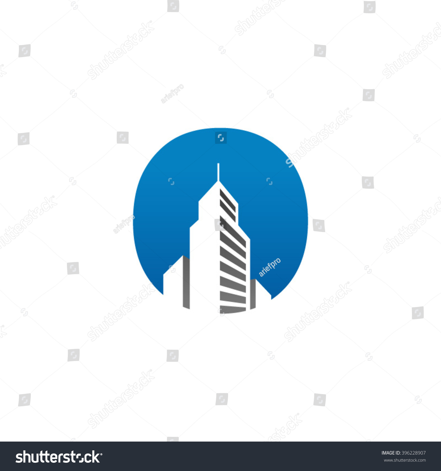 O Alphabet Building Negative Space Letter Stock Vector (Royalty Free ...