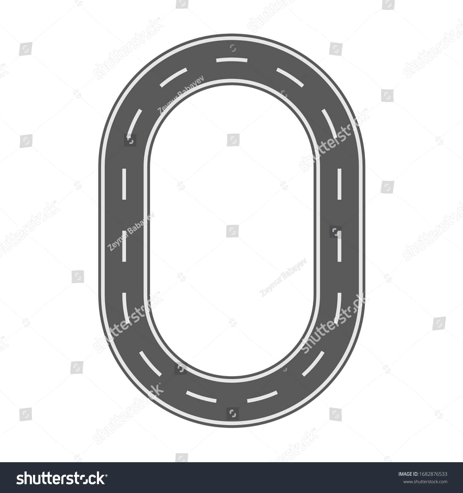 O Letter Road Street Font Flat Stock Vector (Royalty Free) 1682876533 ...