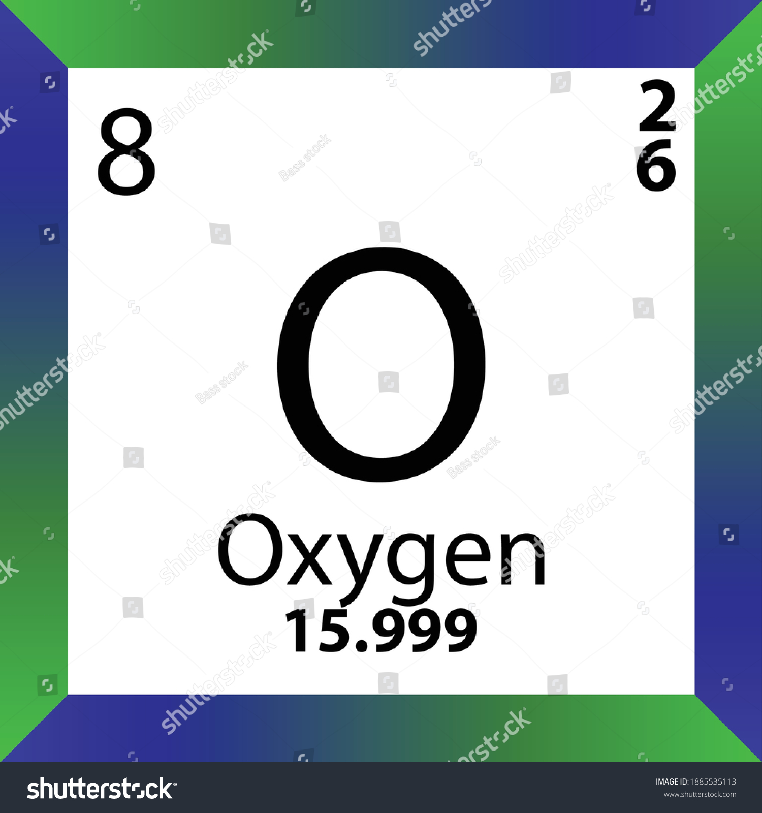 O Oxygen Chemical Element Periodic Table Stock Vector (Royalty Free ...