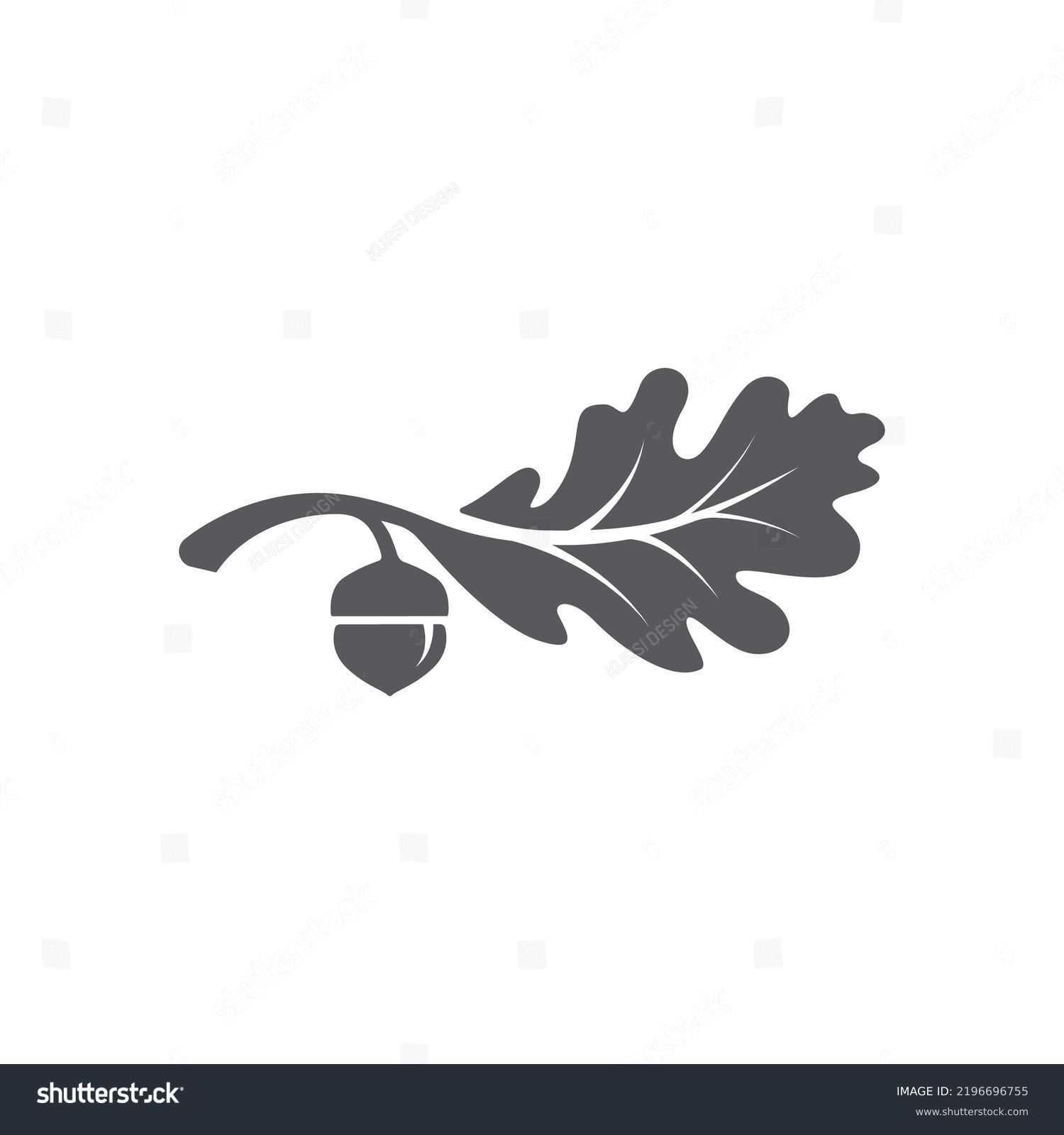 SVG of Oak leaf logo design template. Oak leaf with acorns graphic vector. Vector illustration svg