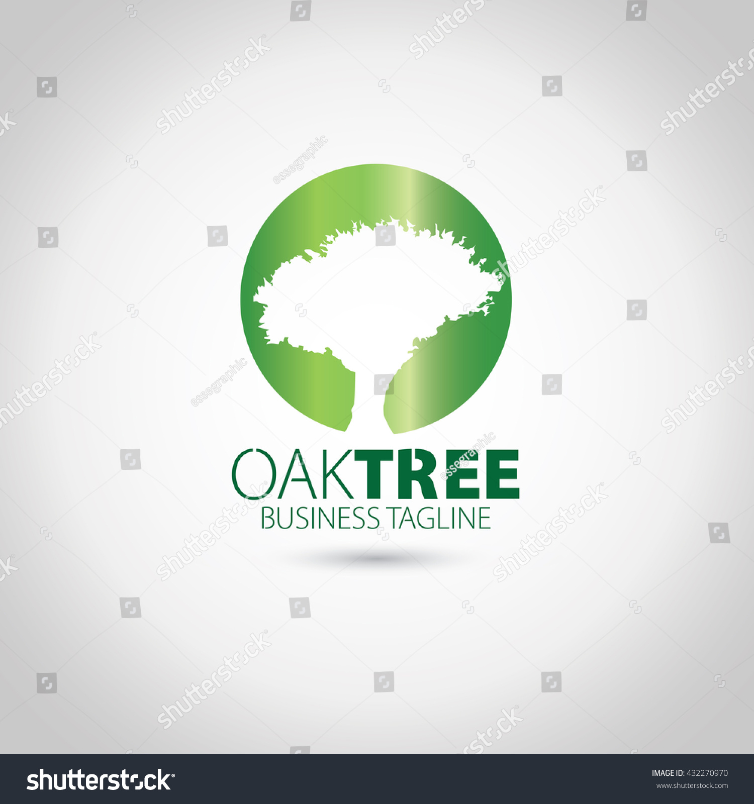 Oak Tree Logo Stock Vector (Royalty Free) 432270970 - Shutterstock