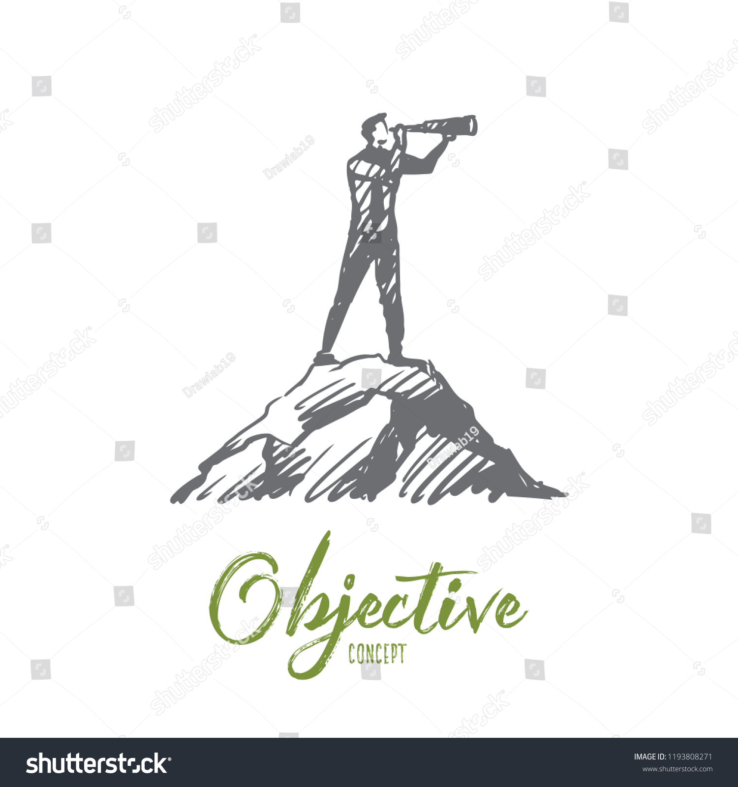 Objective Target Strategy Future Success Concept Stock Vector (Royalty ...