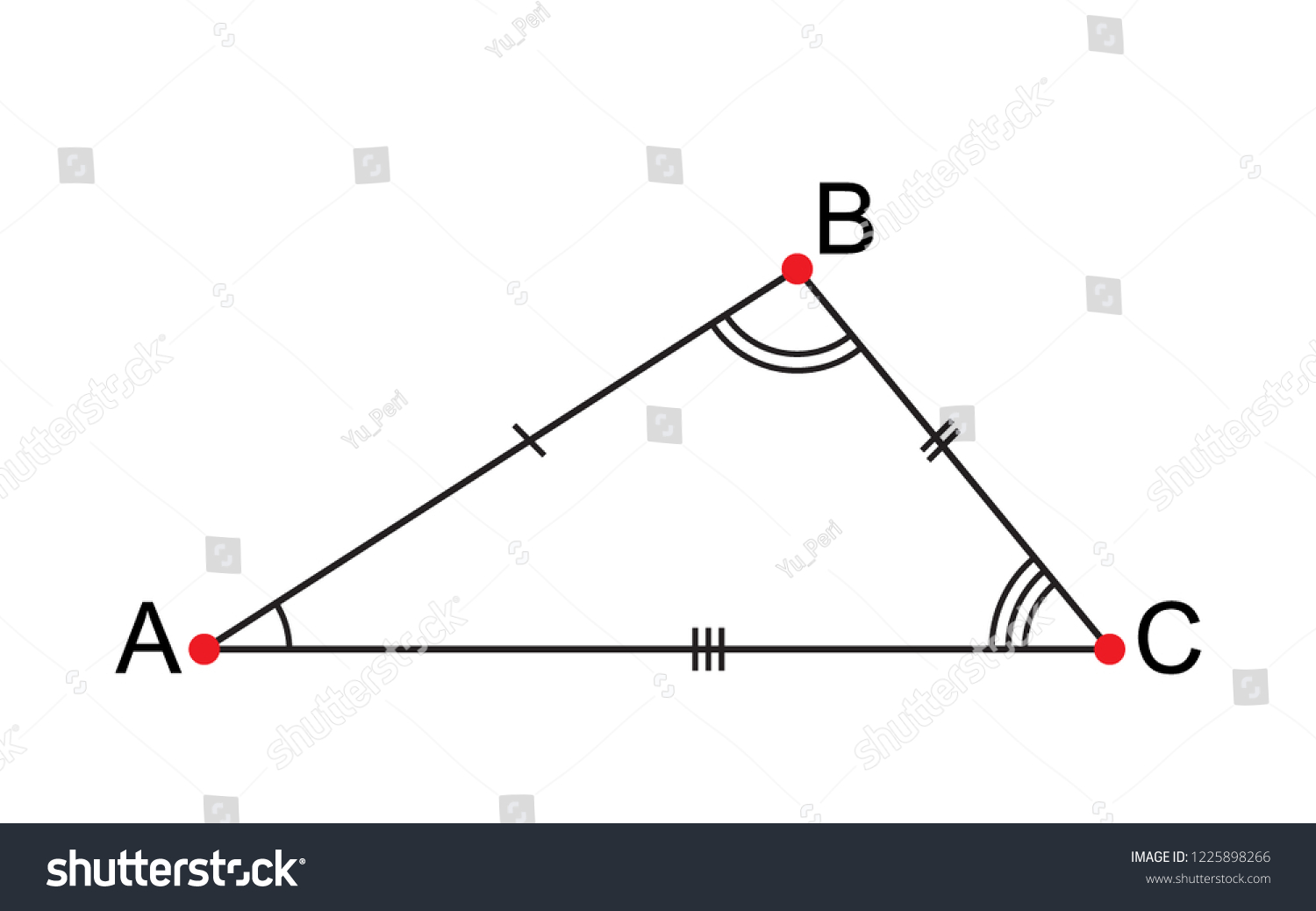 Obtuse Scalene Triangle Abc Isolated On Image Vectorielle De Stock Libre De Droits 1225898266 9066