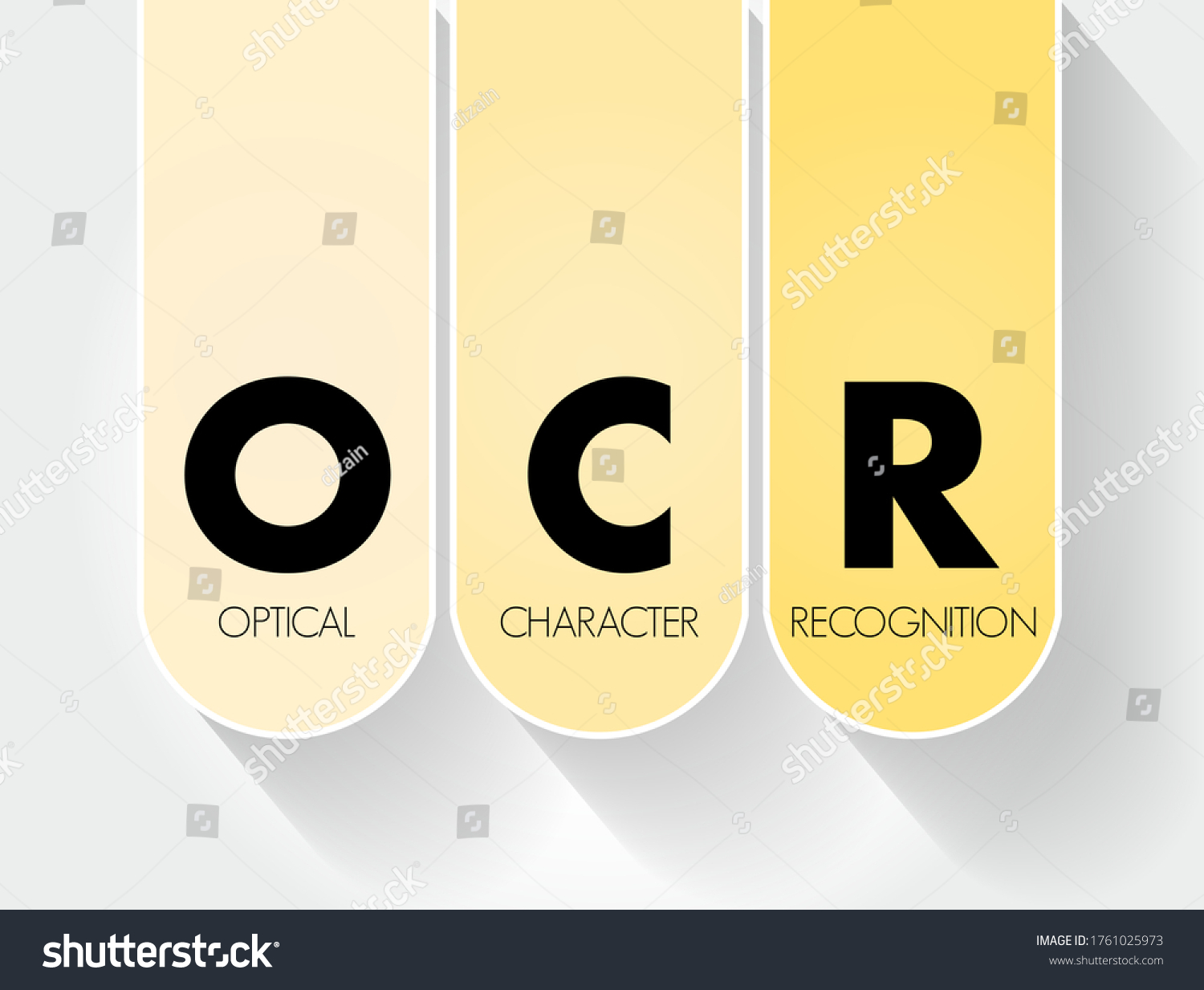 Ocr Optical Character Recognition Acronym Technology Stock Vector ...