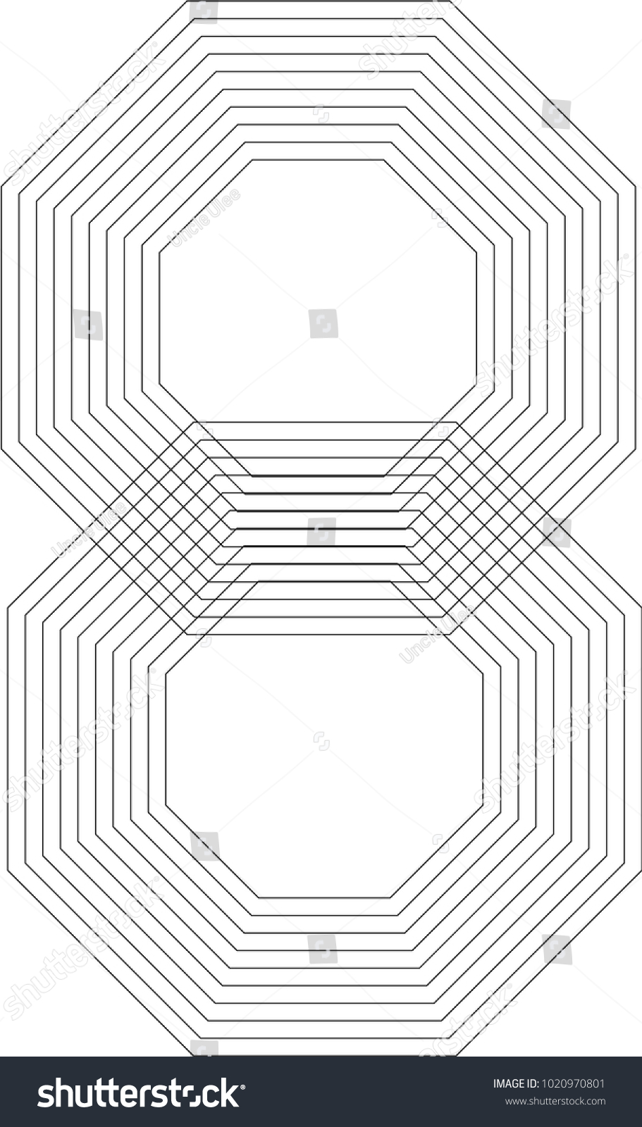 Octagon Geometric Pattern Stock Vector (Royalty Free) 1020970801