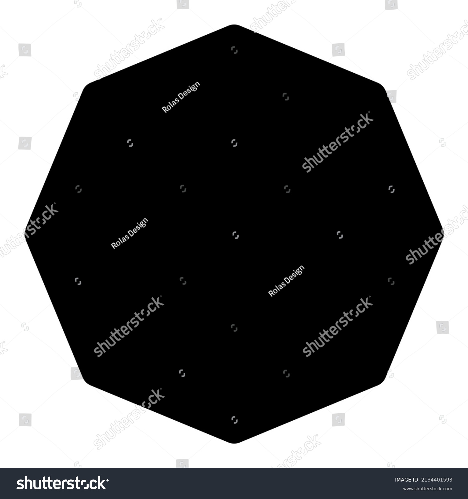 Octagon Icon Black Color Stock Vector (Royalty Free) 2134401593 ...