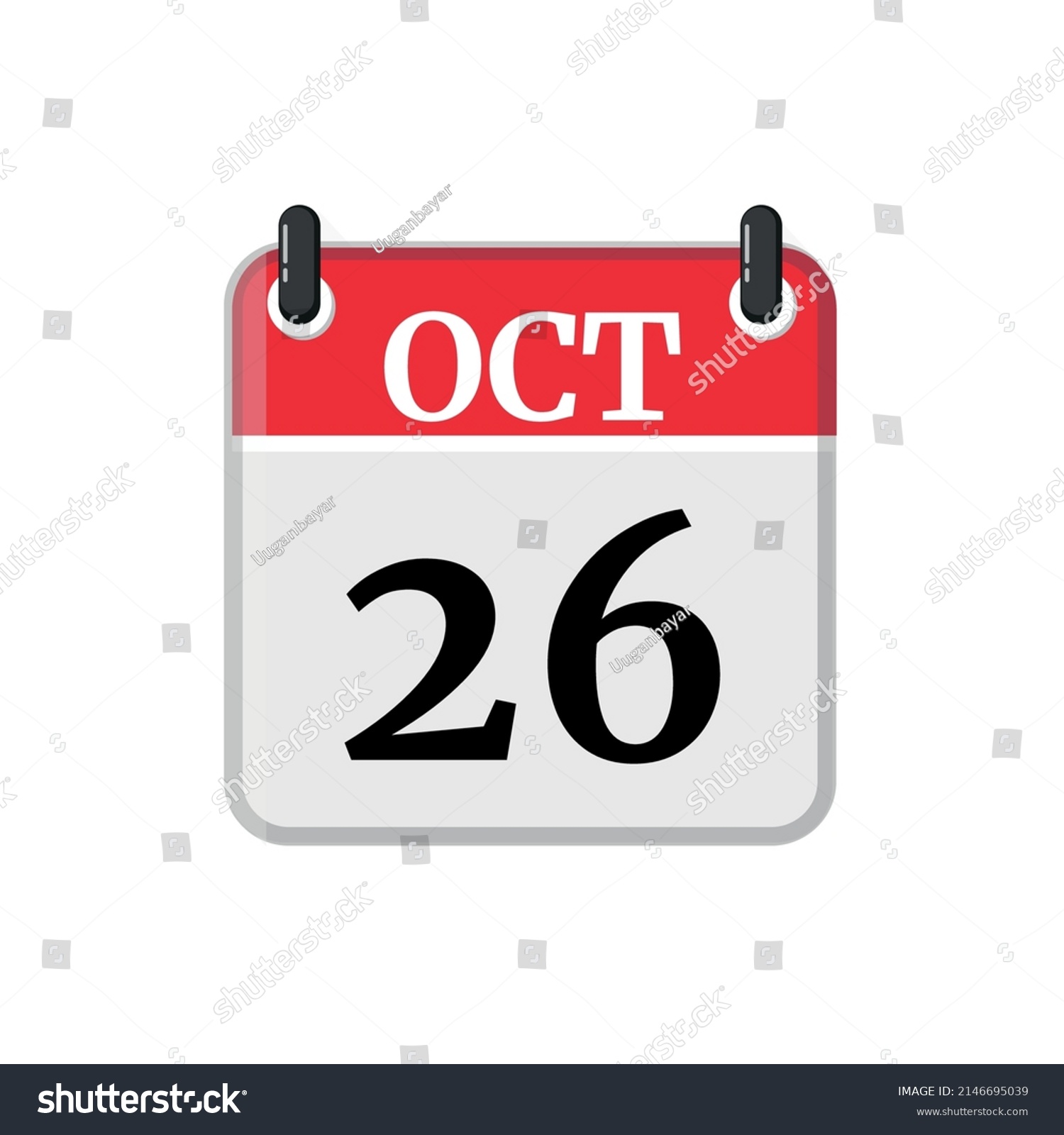 October 26 Calendar Icon Calendar Icon Stock Vector (Royalty Free October 26 Calendar Icon Calendar Icon Stock Vector (Royalty Free