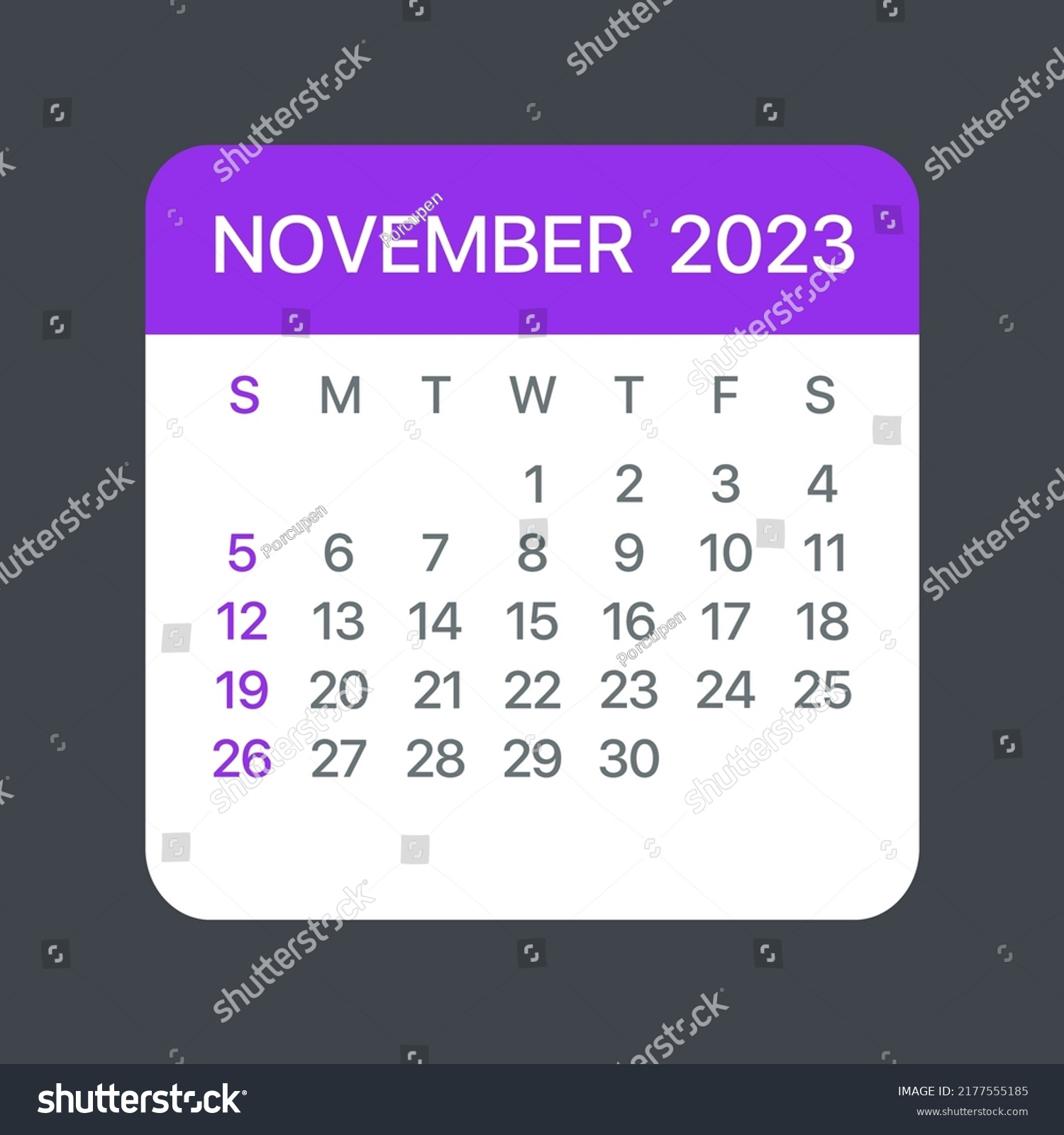 October 2023 Calendar Leaf Illustration Vector Stock Vector (Royalty ...