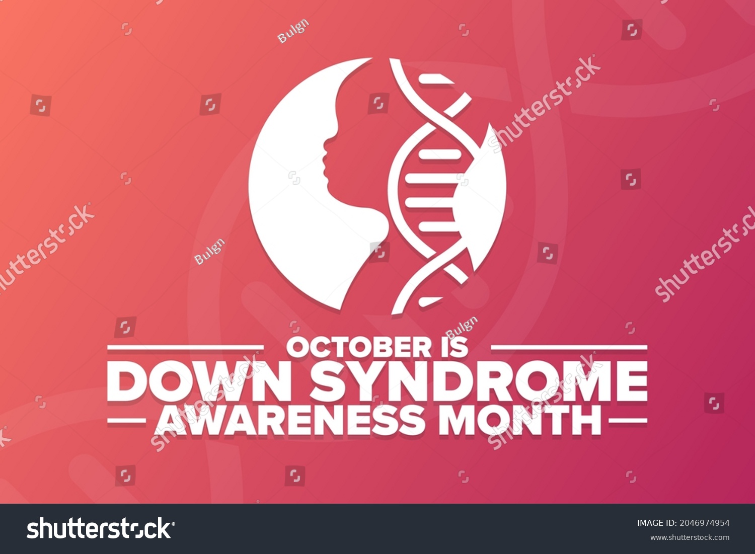 October Down Syndrome Awareness Month Holiday Stock Vector Royalty