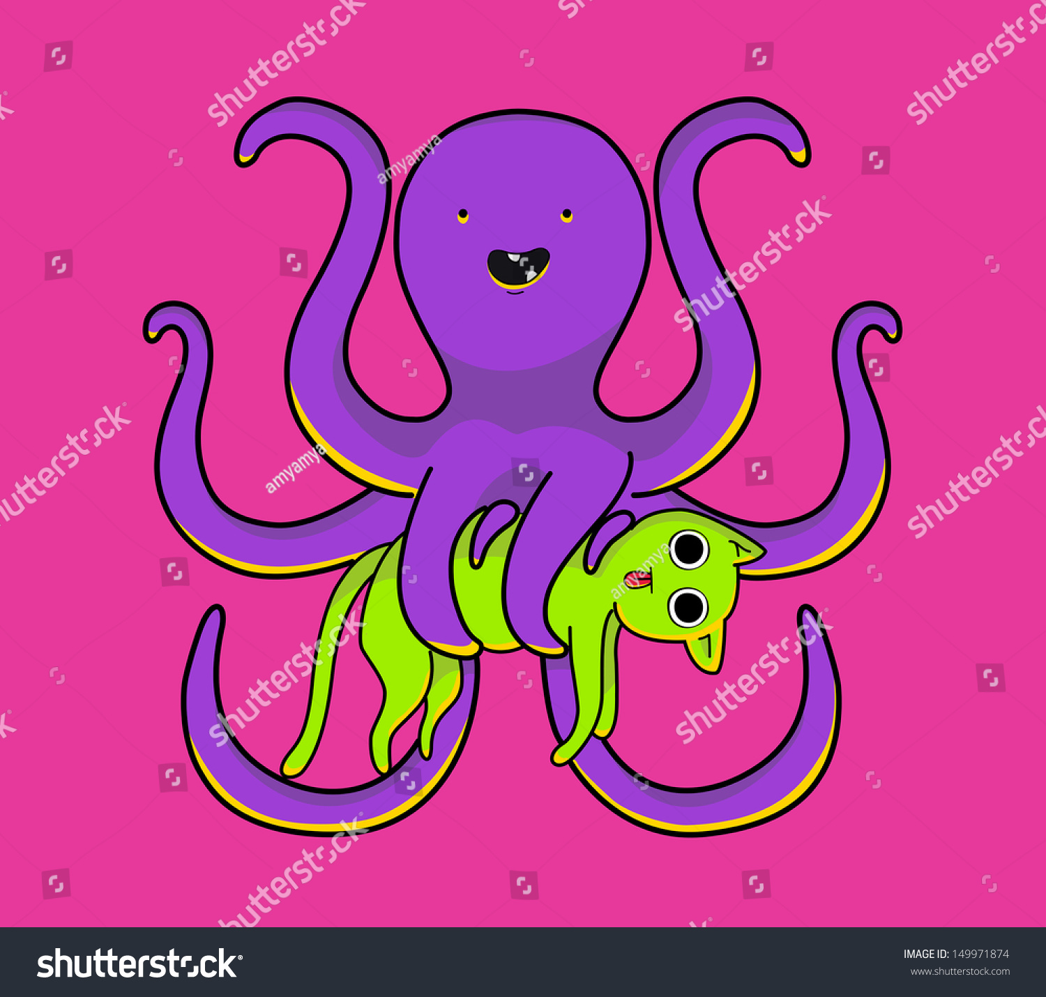 Octopus Cat Stock Vector 149971874 Shutterstock