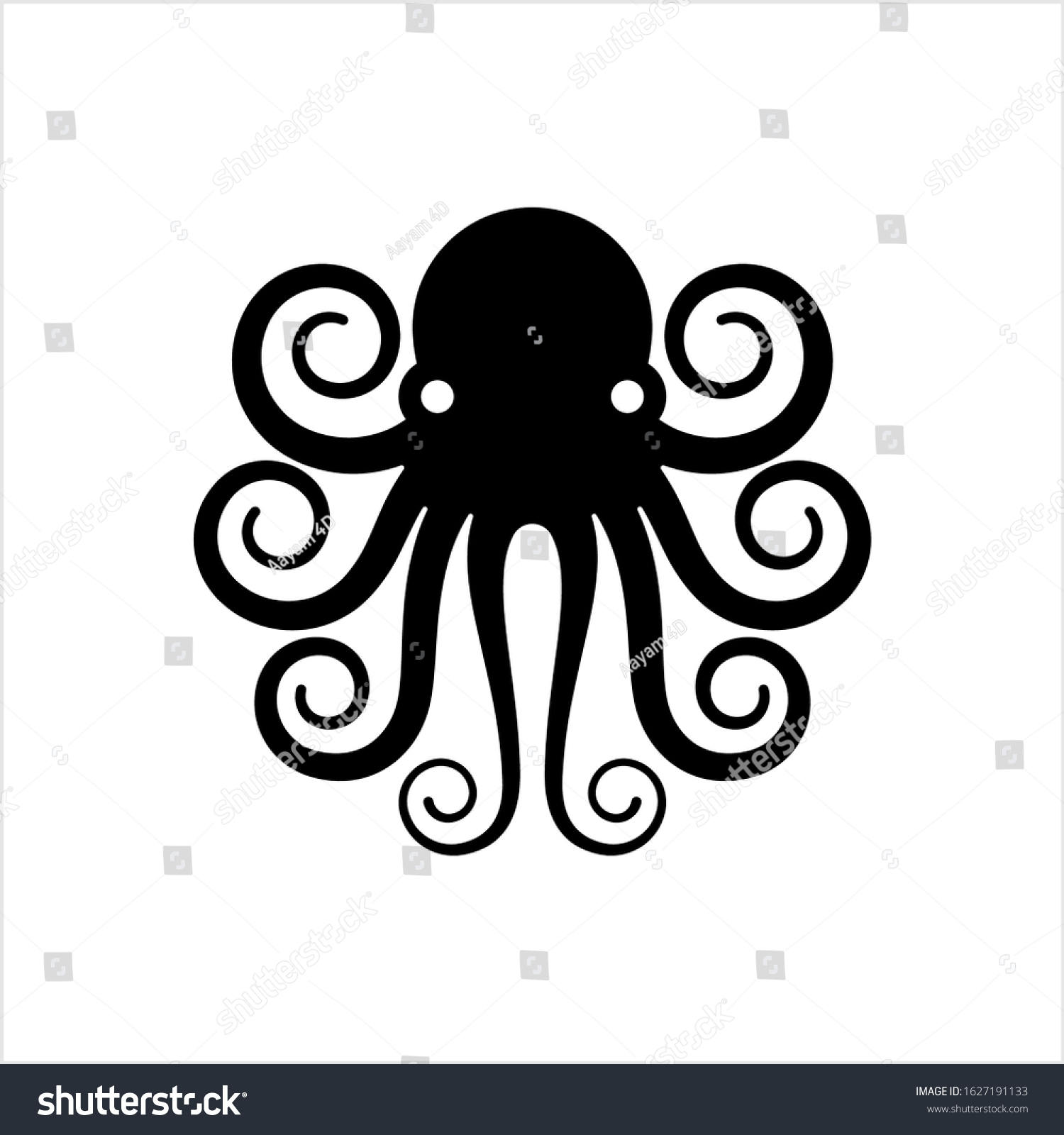 Octopus Icon Octopus Vector Art Illustration Stock Vector (Royalty Free ...