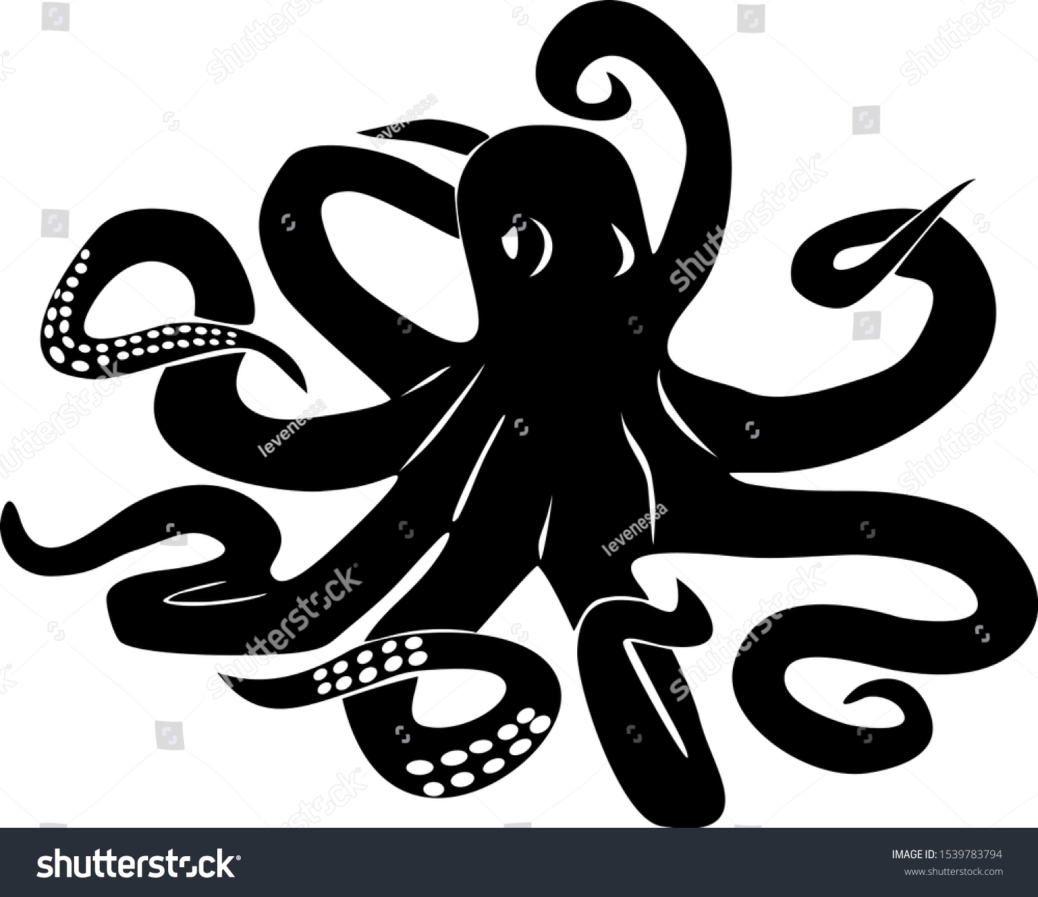 Octopus Tentacles Vector Ocean Monster Stock Vector (Royalty Free ...