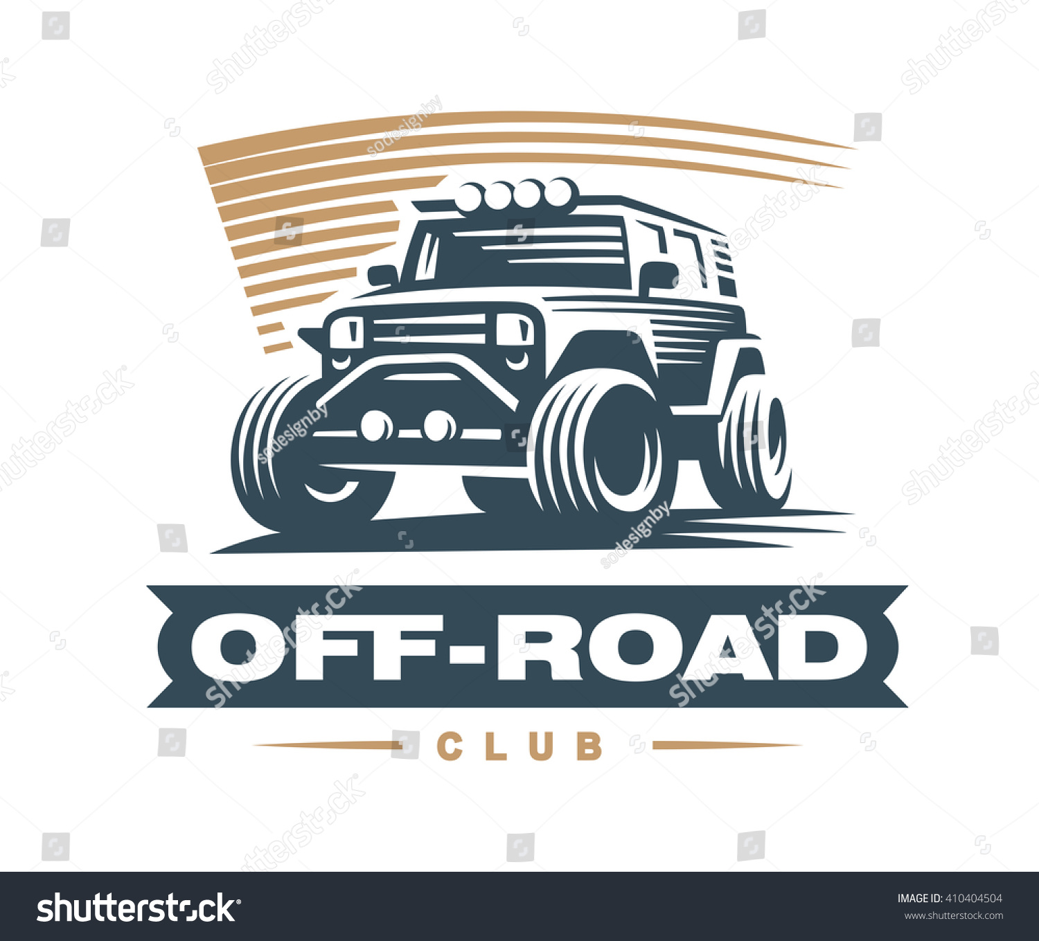 Offroad Car Logo Illustration Emblem Stock Vector 410404504