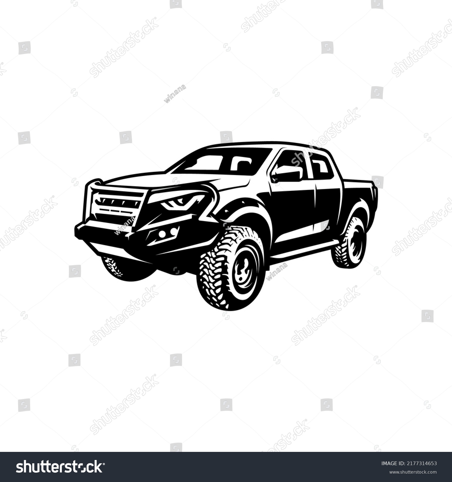 SVG of Off road pick up truck illustration vector svg