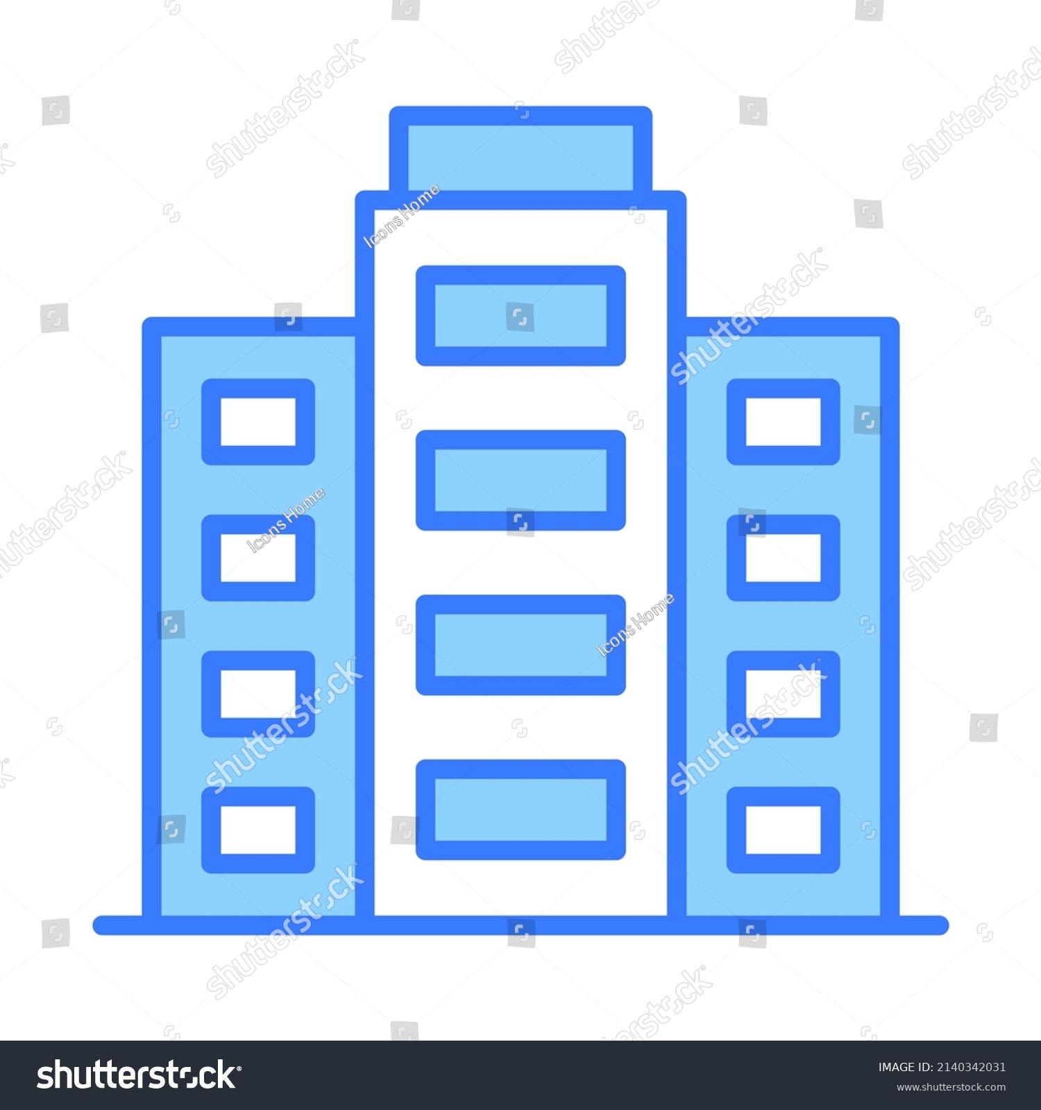 Office Building Vector Illustration Isolated On Stock Vector (Royalty ...