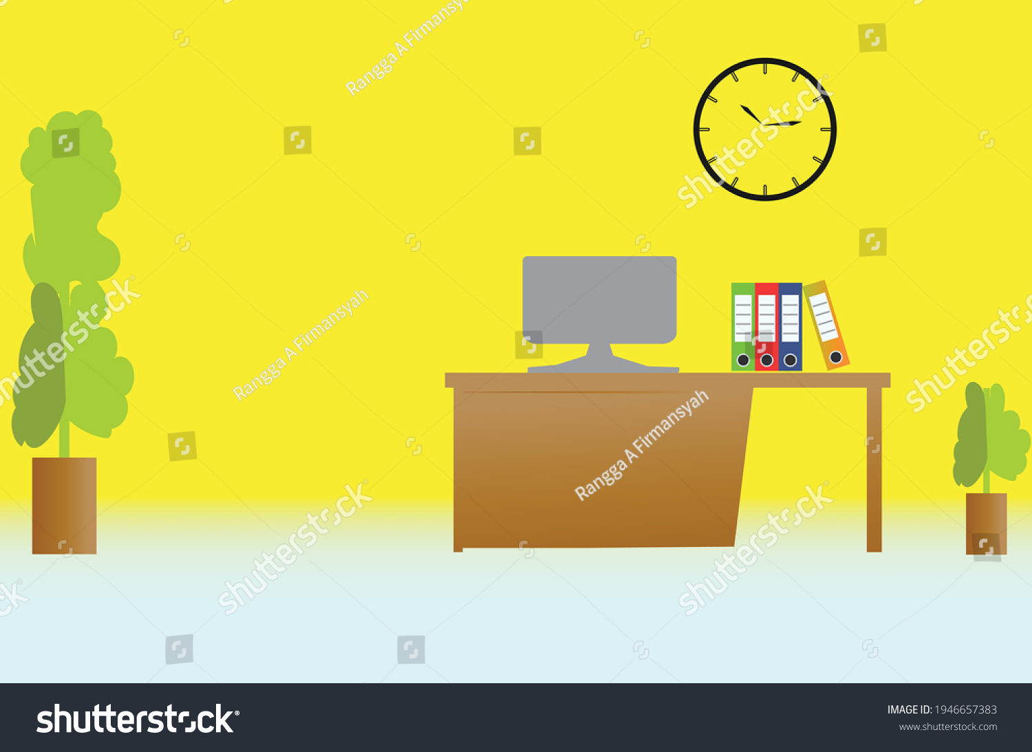 office-room-template-animation-background-stock-vector-royalty-free