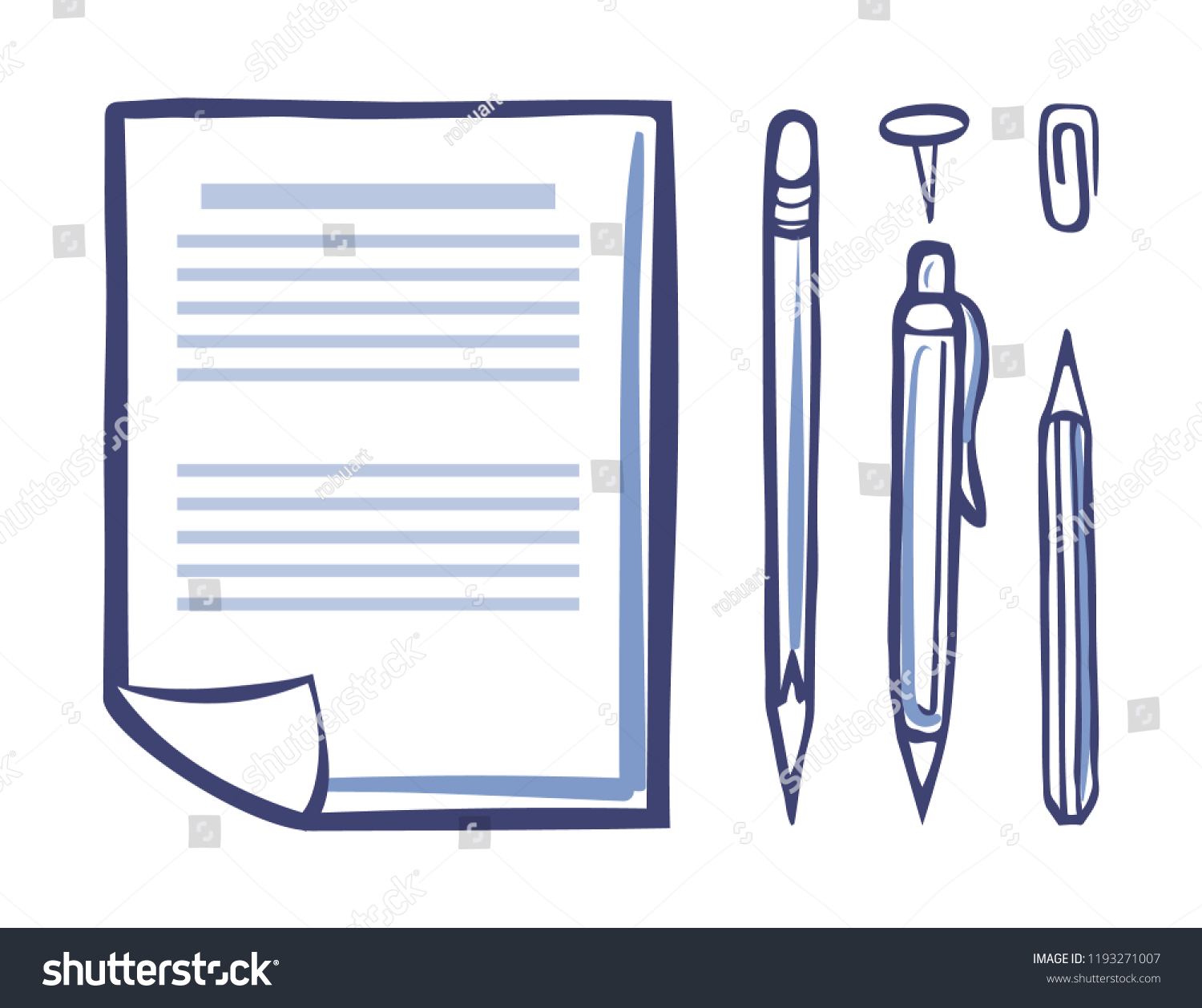 Office Sheet Paper Document Page Icons Stock Image Download Now