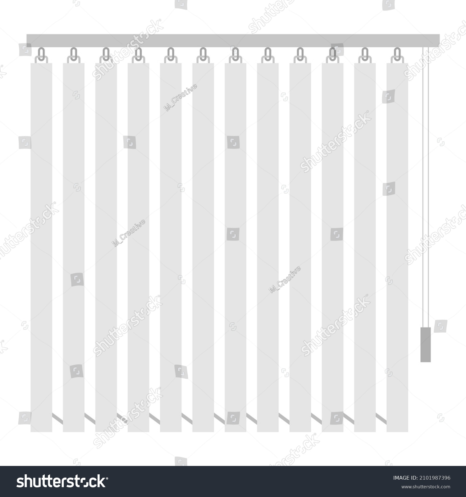 Office Vertical Blinds Flat Clipart Vector Stock Vector (Royalty Free