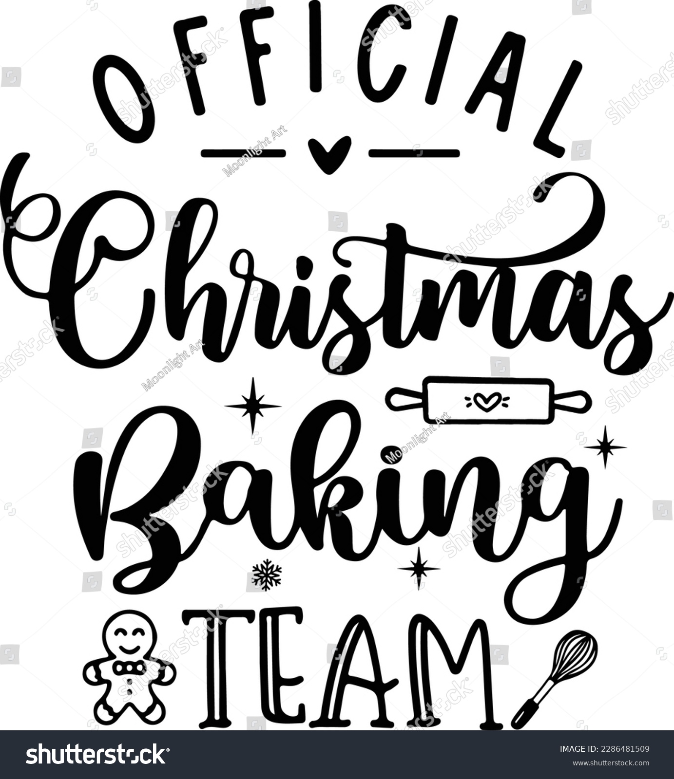SVG of Official Christmas Baking Team Svg, Christmas Baking Svg, Christmas Bake, Christmas Shirt, Baking Crew, Svg Files for Cricut svg