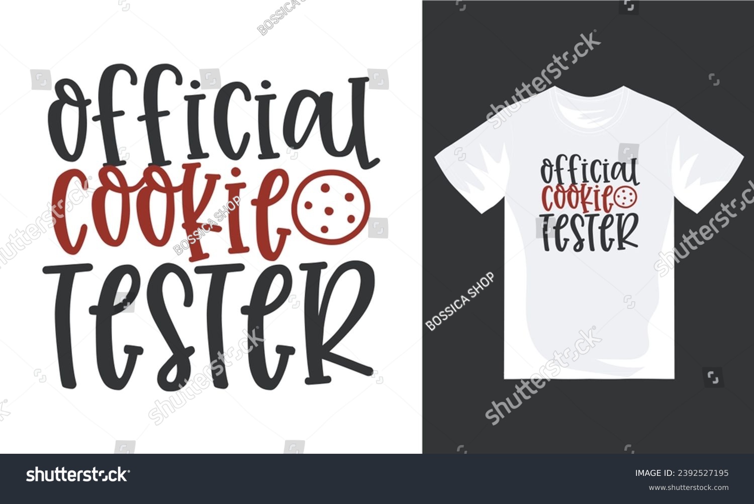 SVG of official cookie tester t shirt design svg