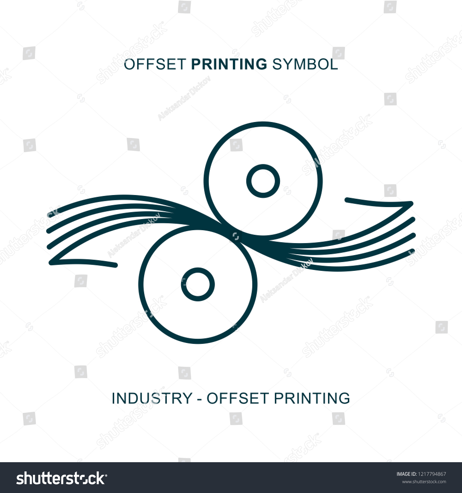 Offset Printing Symbol Graphic Industry Stock Vector Royalty Free