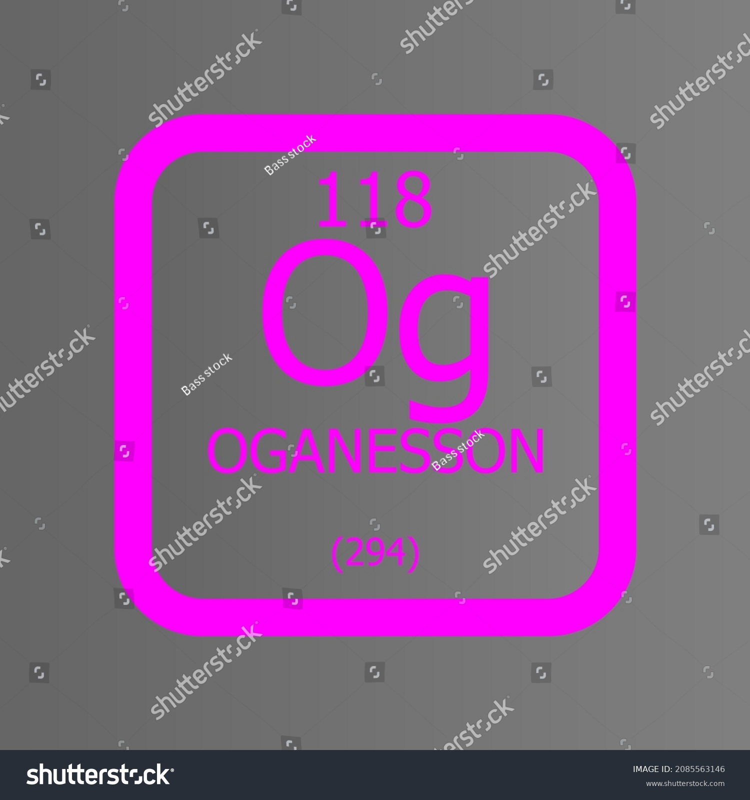 Oganesson Og Chemical Element Vector Illustration Stock Vector (Royalty ...