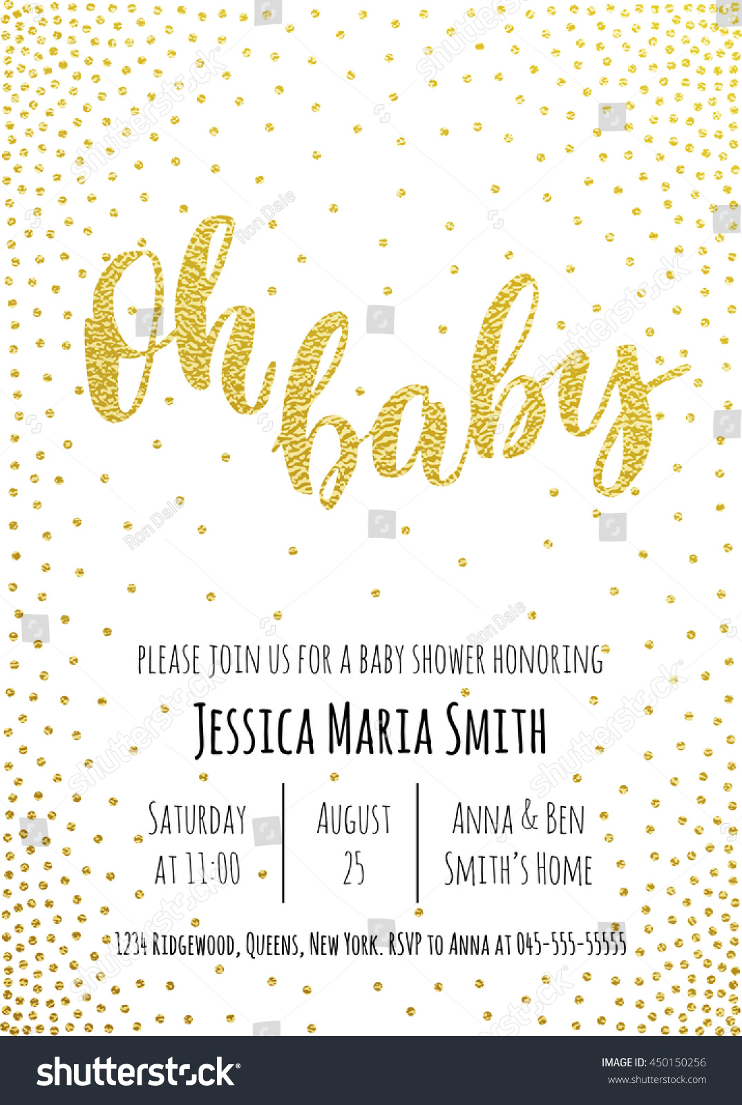 Oh Baby Mom to be Baby Shower Invitation