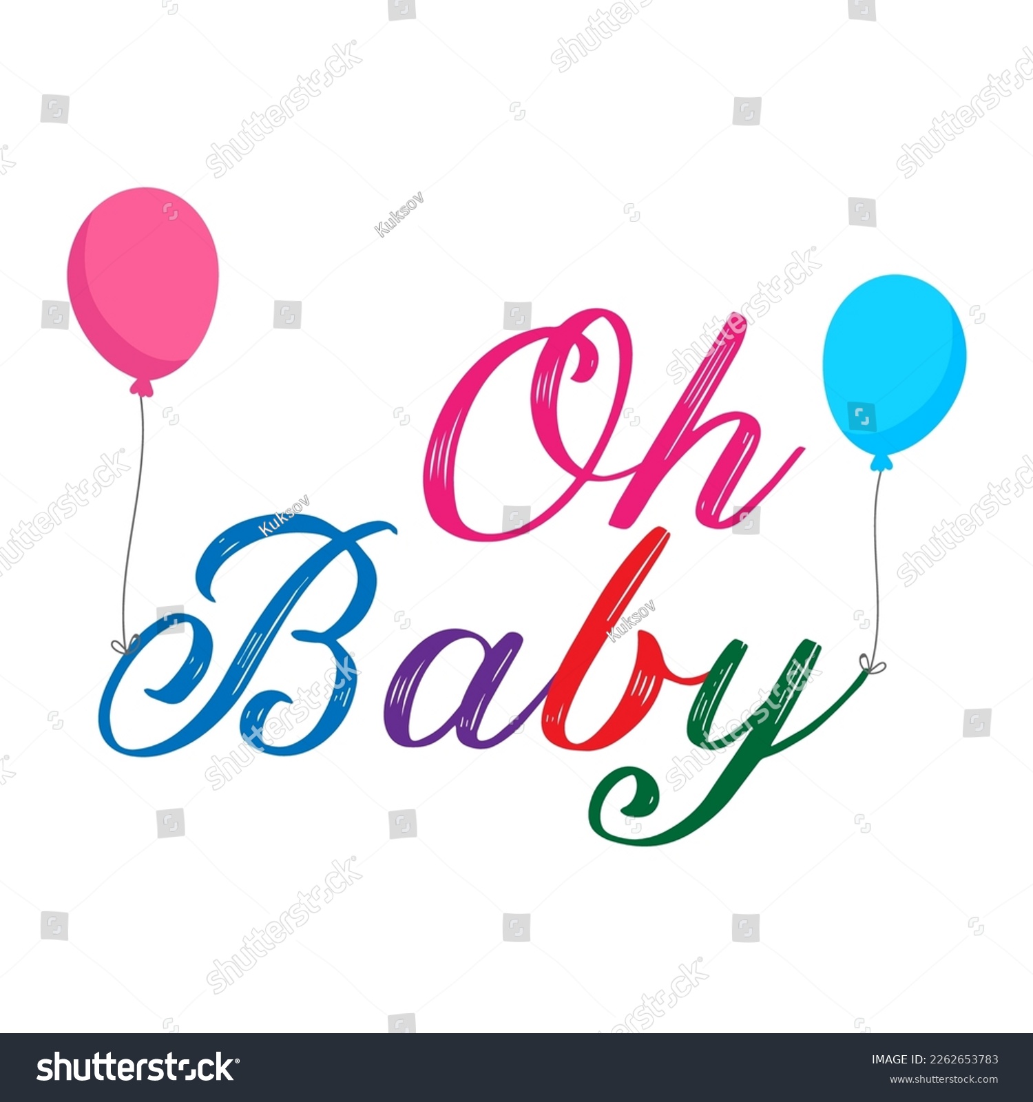 SVG of Oh baby. Baby shower party card, banner vector element design. svg