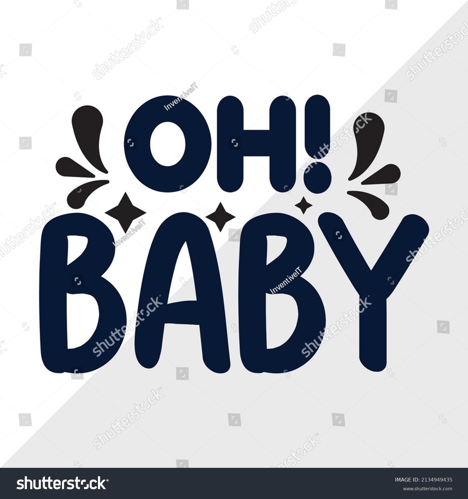 SVG of Oh Baby Printable Vector Illustration svg