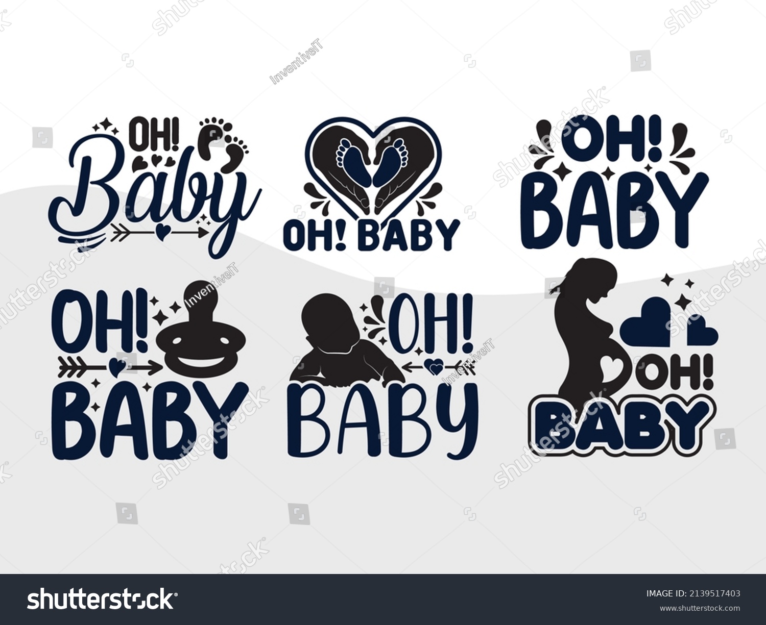 SVG of Oh Baby Printable Vector Illustration svg