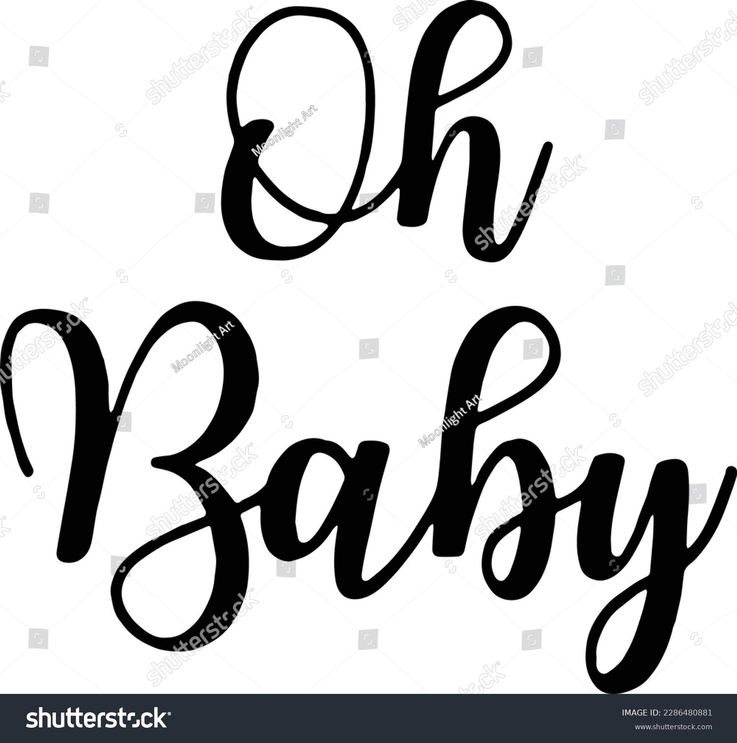 SVG of Oh Baby SVG, Cake topper svg, Baby Shower SVG, dxf, png, instant download, Baby SVG for cricut and silhouette, Oh Baby, Gender Reveal svg