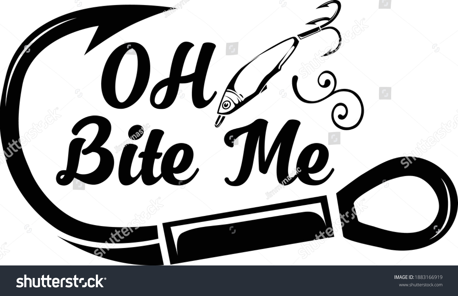 Download Oh Bite Me Fishing Svg Stock Vector Royalty Free 1883166919