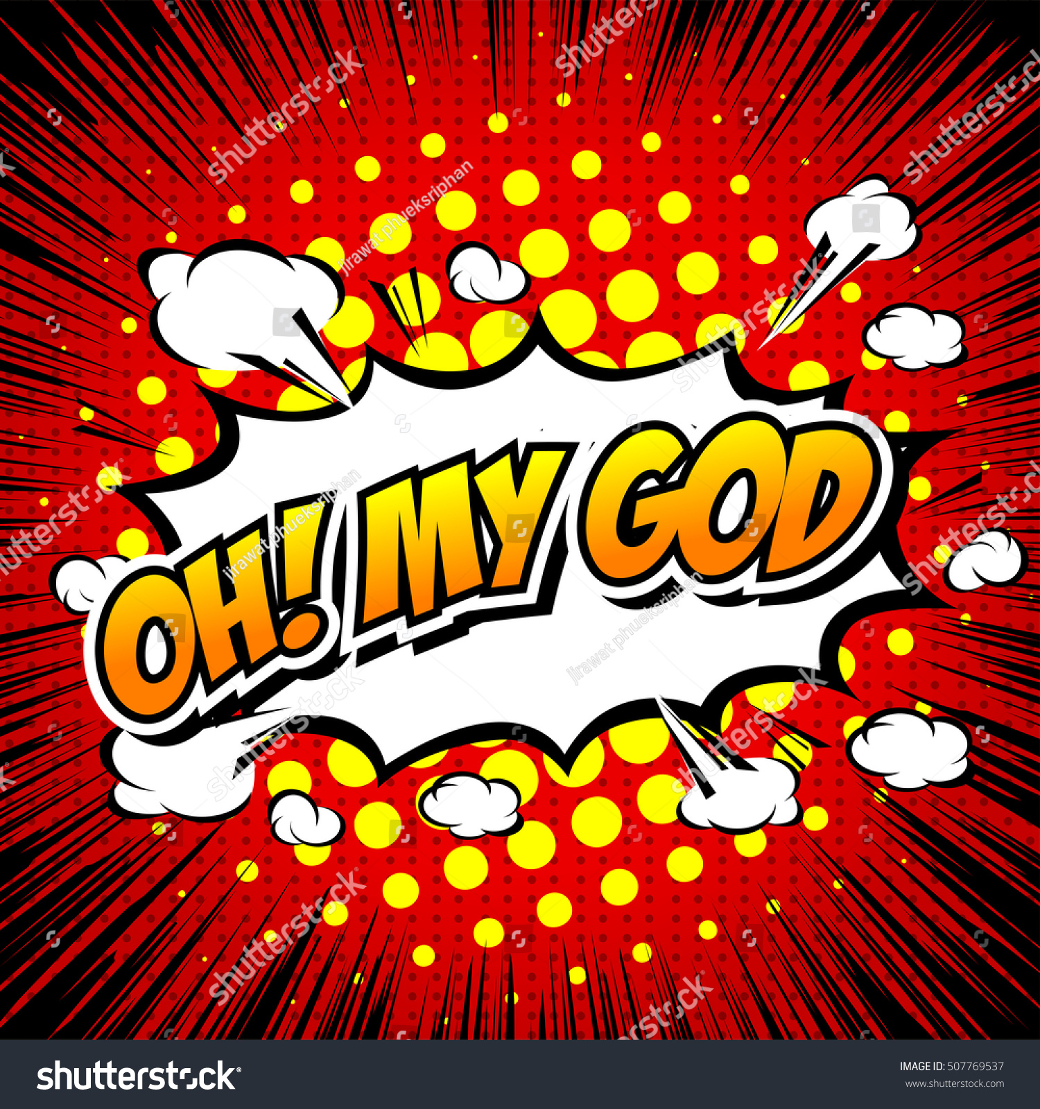 Oh My God Comic Speech Bubble Stock Vector Royalty Free 507769537 