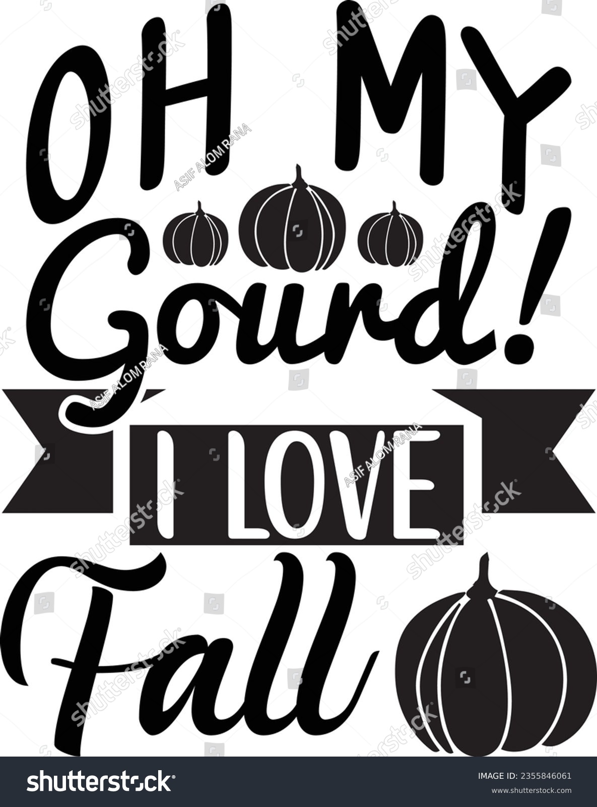 SVG of Oh My Gourd! I Love Fall - Fall design svg