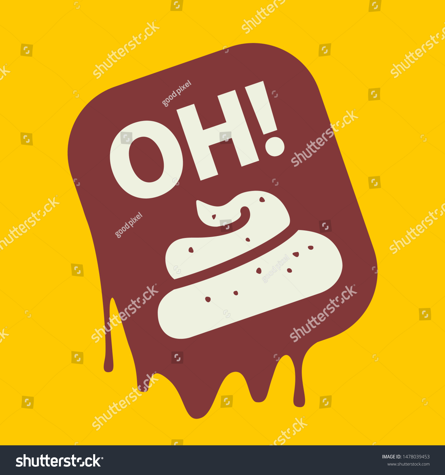 Oh Poop Pet Waste Removal Vector Stock Vector Royalty Free 1478039453