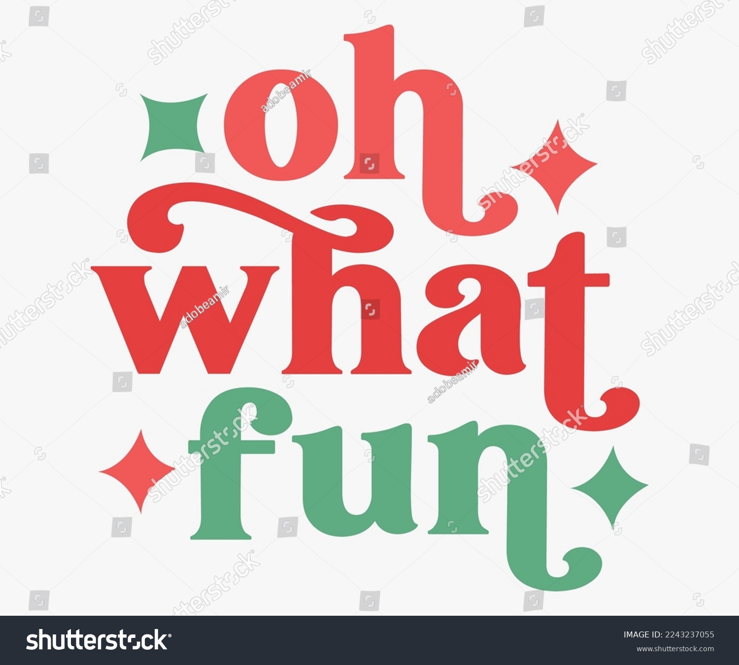 SVG of Oh What Fun Christmas Saying SVG, Retro Christmas T-shirt, Funny Christmas Quotes, Merry Christmas Saying SVG, Holiday Saying SVG, New Year Quotes, Winter Quotes SVG, Cut File for Cricut svg