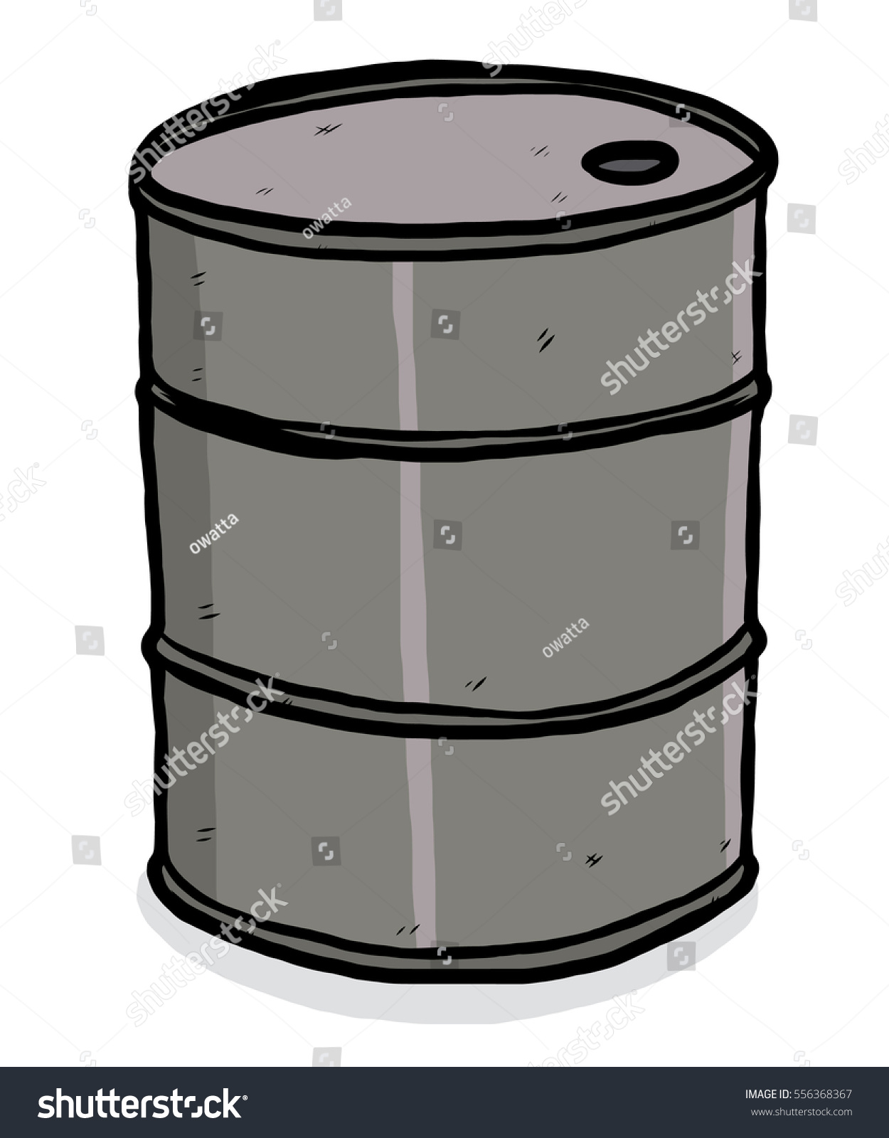 Oil Barrel Cartoon Vector Illustration Hand Stock Vector (Royalty Free ...