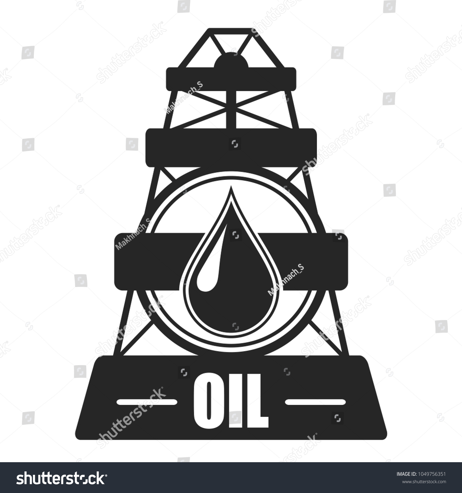 Oil Drilling Company Simbol Vector Drilling Stock Vector (Royalty Free ...