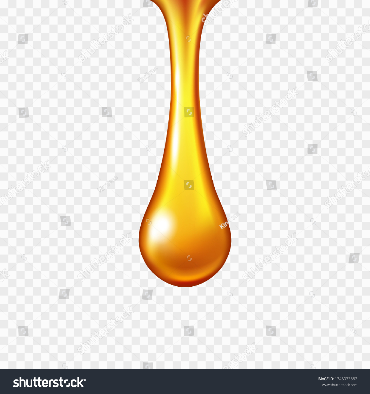 Oil Drop Yellow Water Droplet Gold Stock Vector Royalty Free 1346033882
