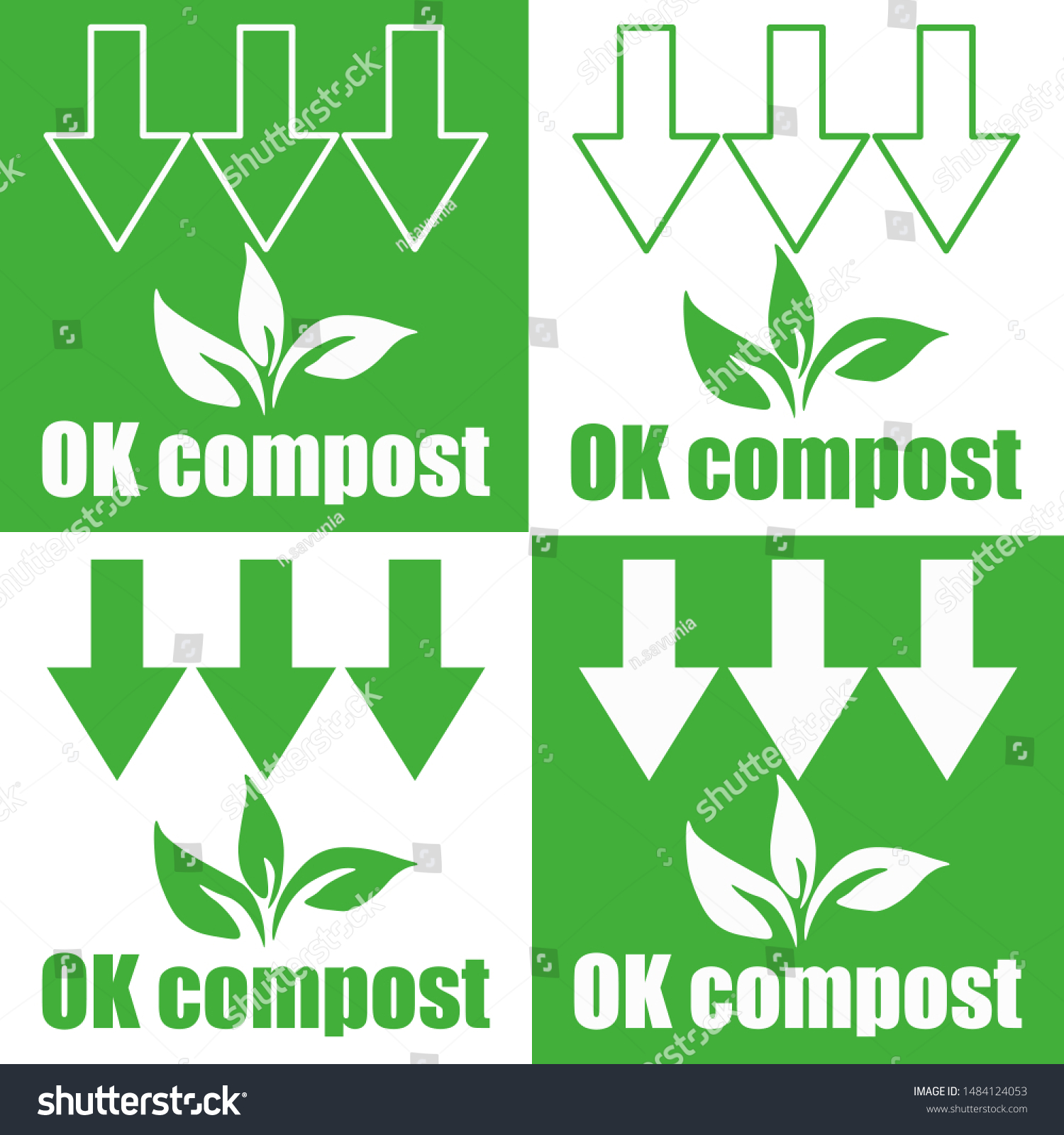 SVG of OK compost green vector illustration for ecologically safe product EPS10 svg