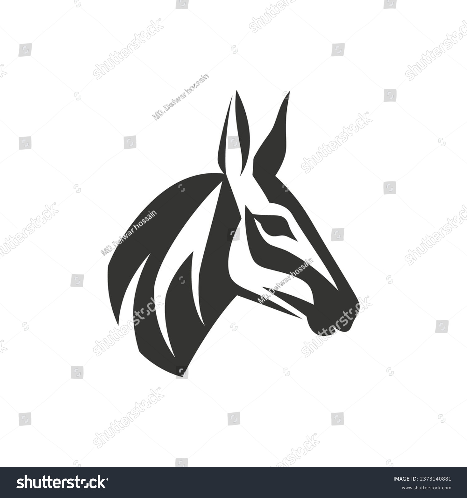 SVG of Okapi Icon on White Background - Simple Vector Illustration svg