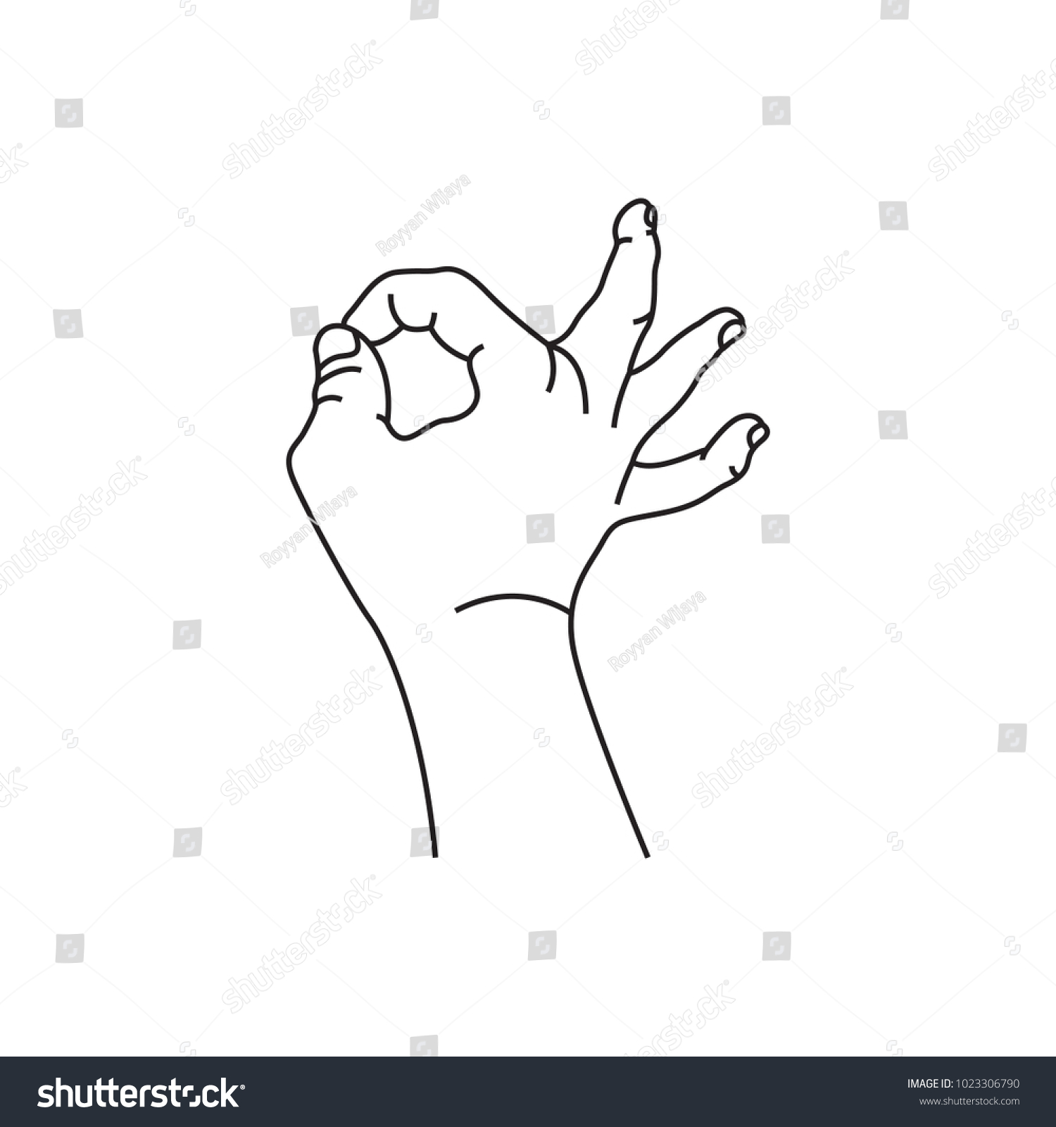 Okay Hand Sign Meme Illustration Vector Stock Vector Royalty Free