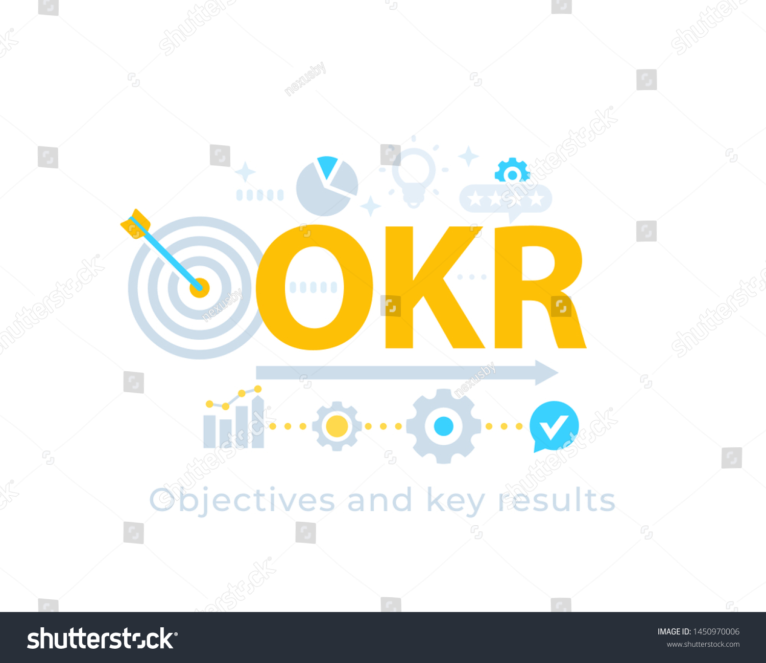 Okr Objectives Key Results Vector Stock Vector (Royalty Free) 1450970006