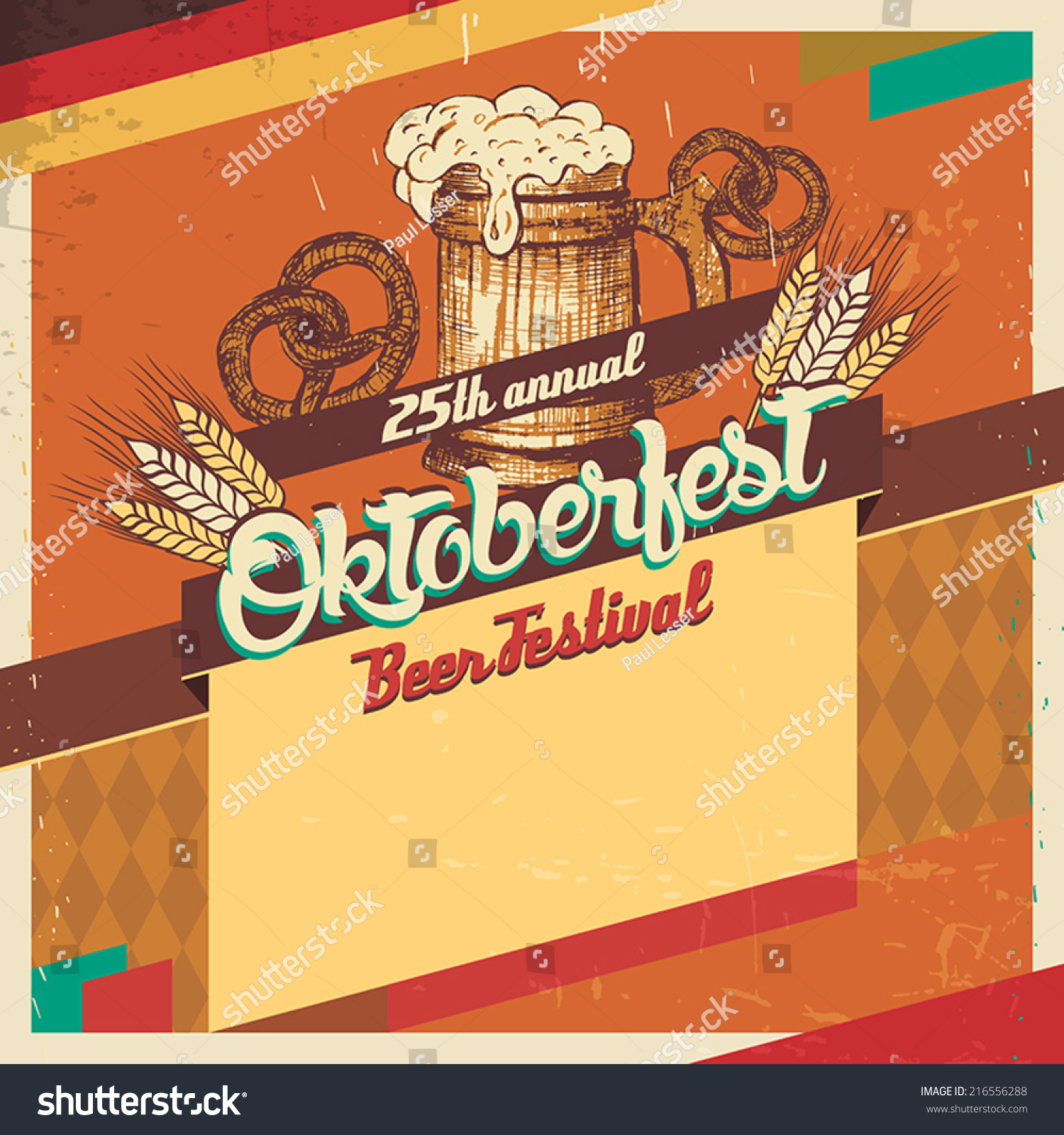 Oktoberfest Deutsches Bierfest Vintage Vorlage Fur Ereignisposter Stock Vektorgrafik Lizenzfrei