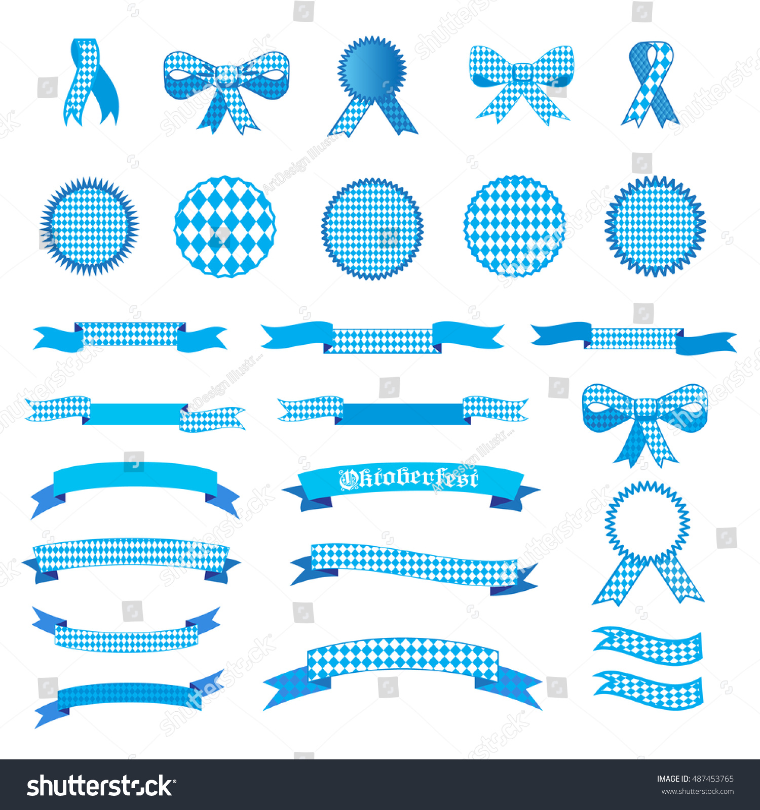 Oktoberfest Holiday Set Ribbons Labels Banners Stock Vector (Royalty ...